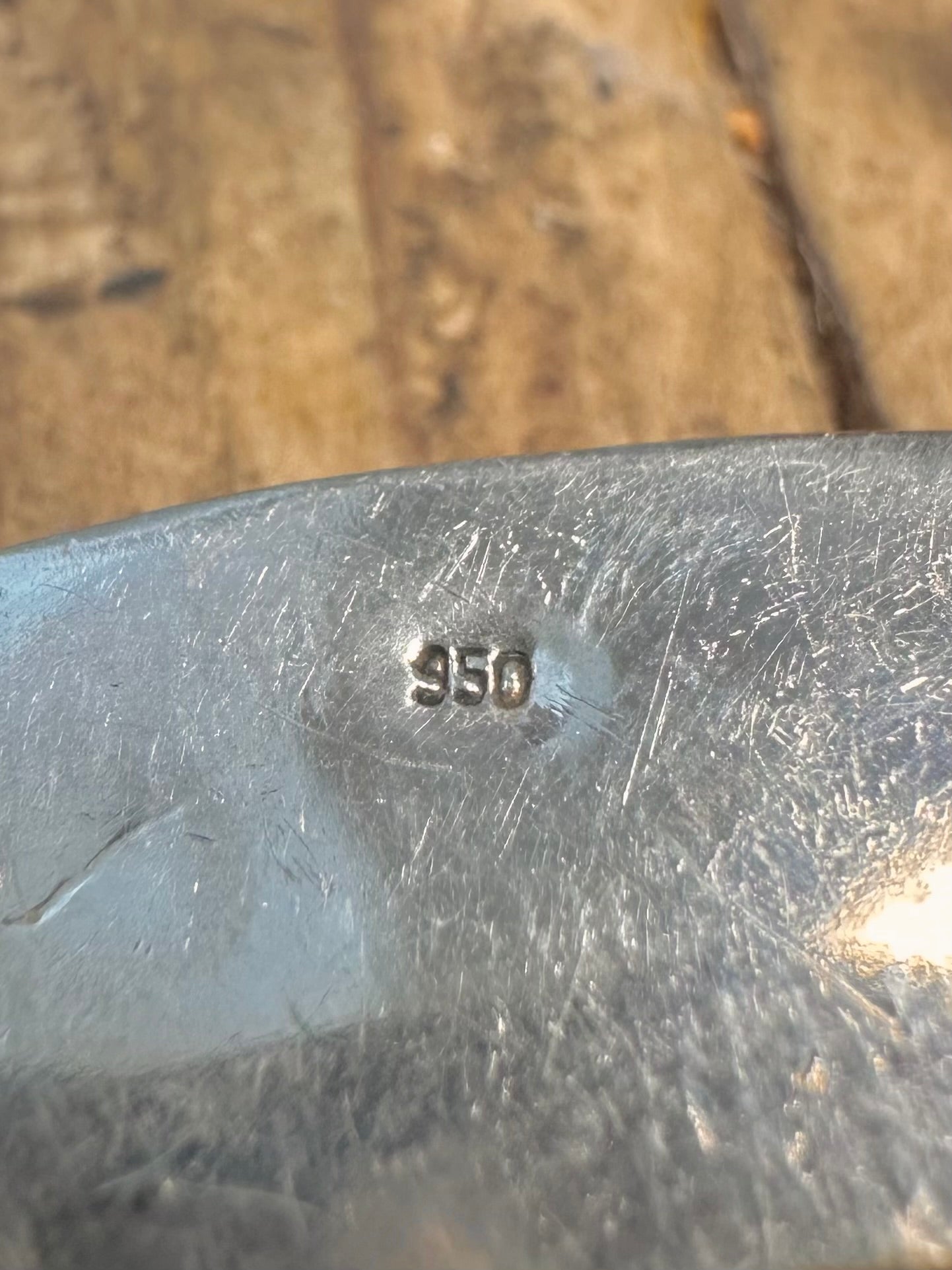 Pfauen-Lapislazuli-Intarsien-Anhänger/Brosche aus 950er Silber