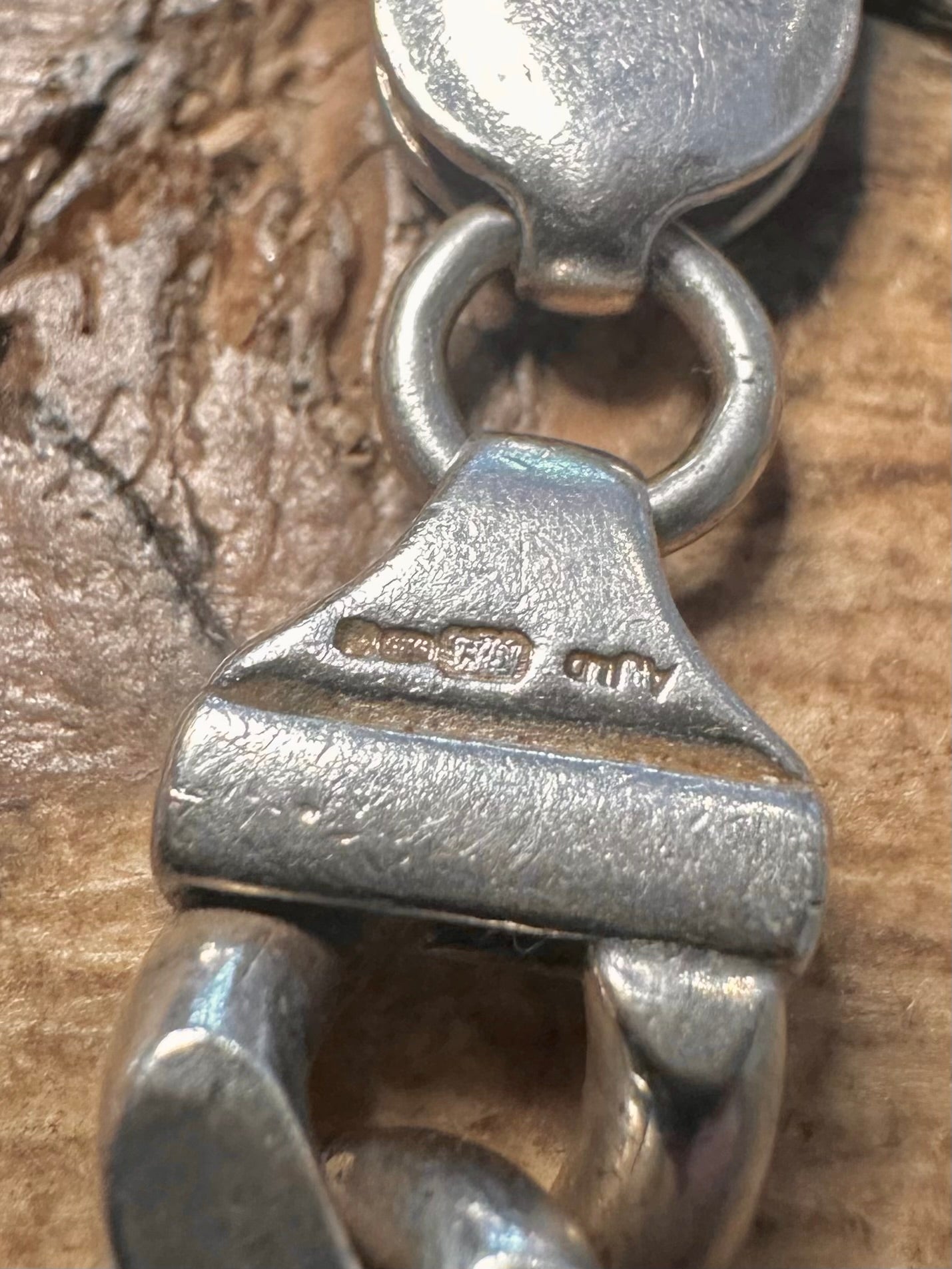 Vintage Heavy Chunky Curb Chain 925 Silver 22 inch Necklace