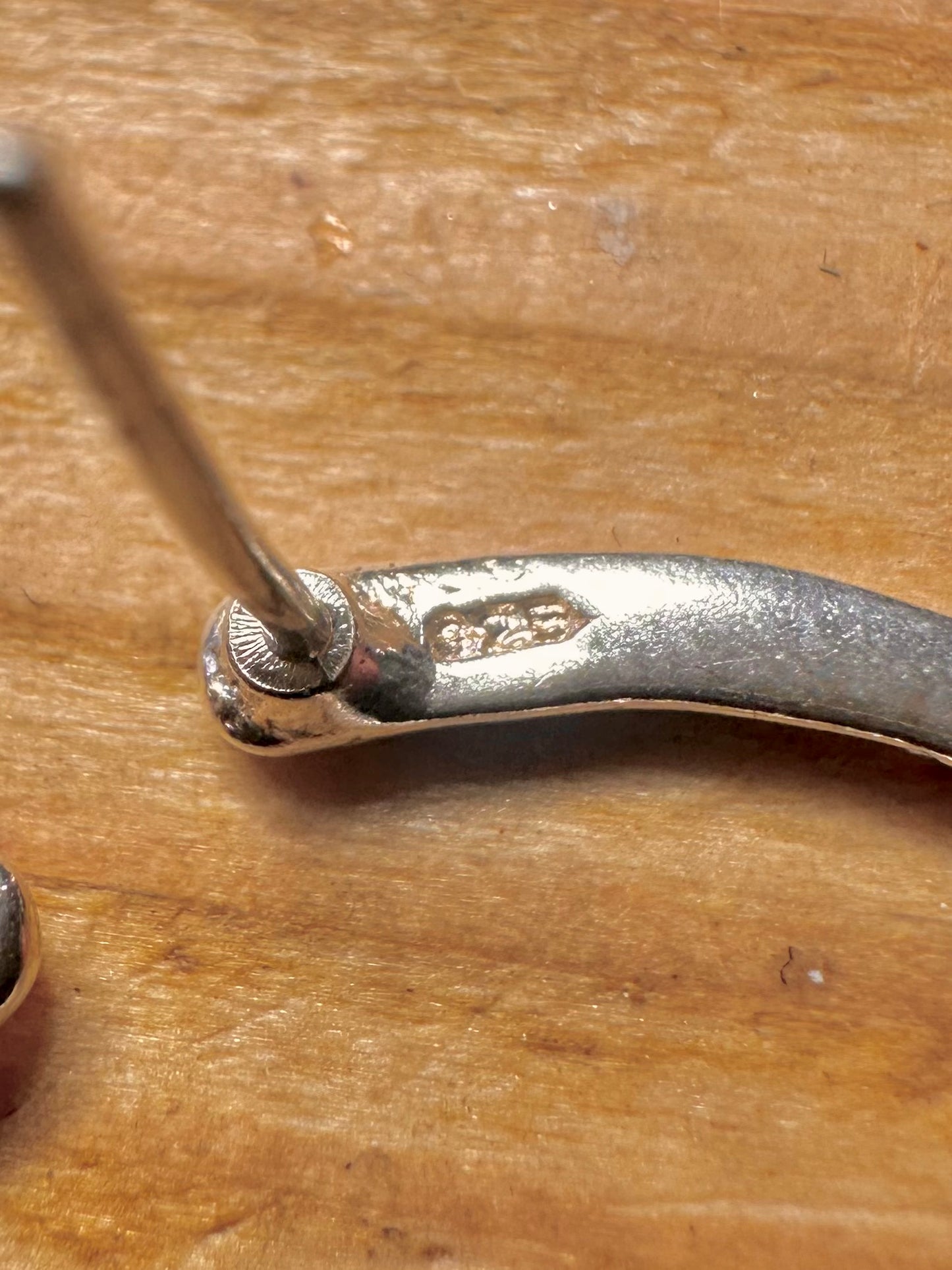Abstrakte Wirbelkreis Ohrringe aus 925er Sterlingsilber