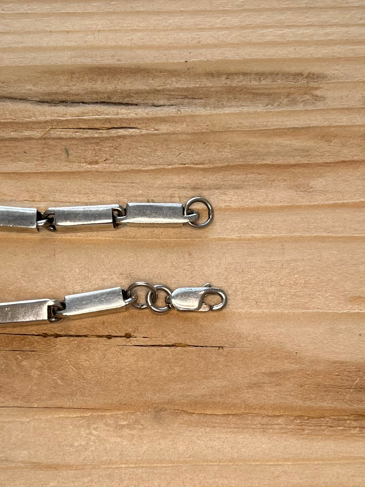 Modernist Bar Link 925 Sterling Silver 20.5 Inch Necklace