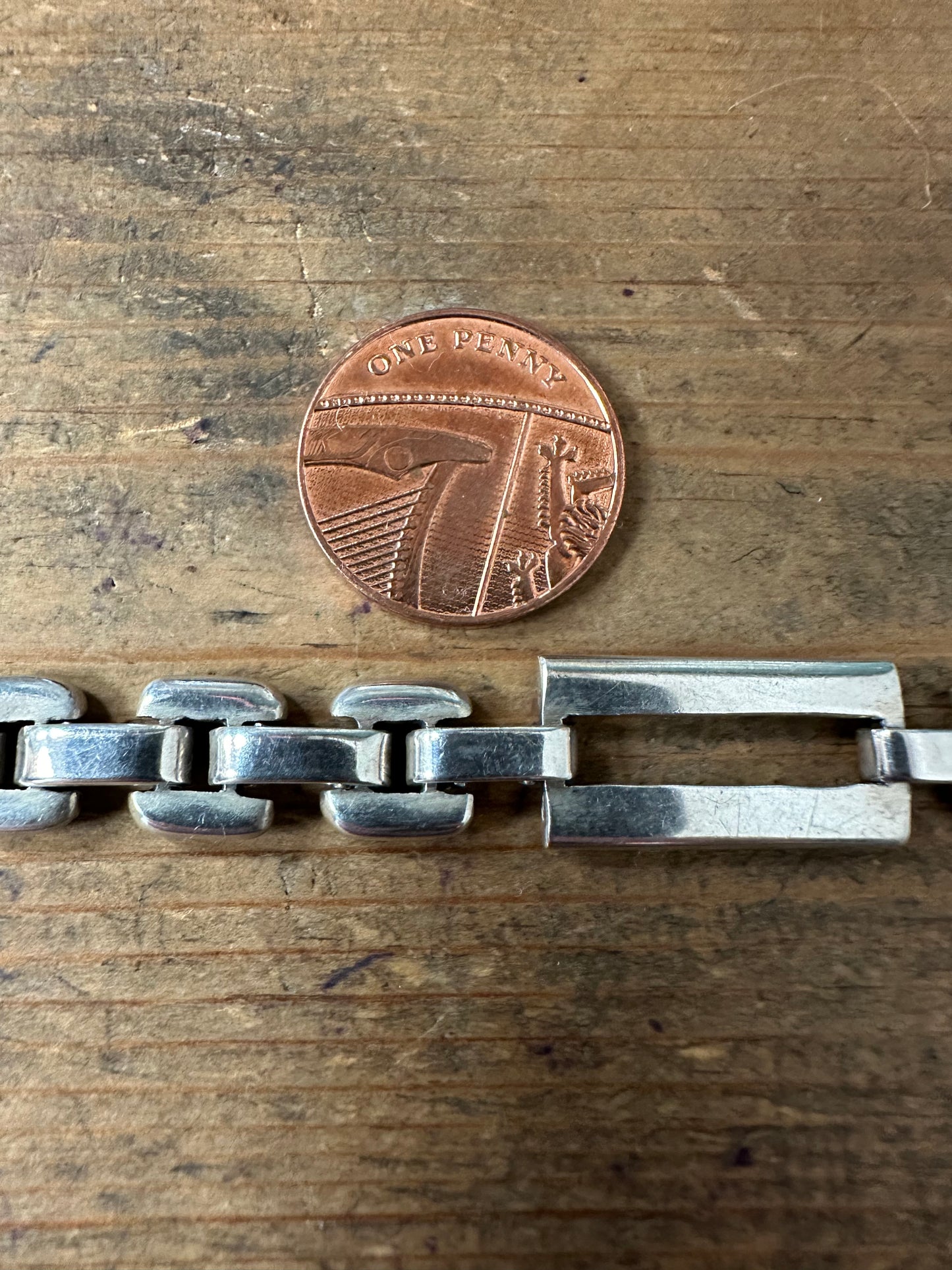 Vintage Unique Link 1995 925 Silver Bracelet