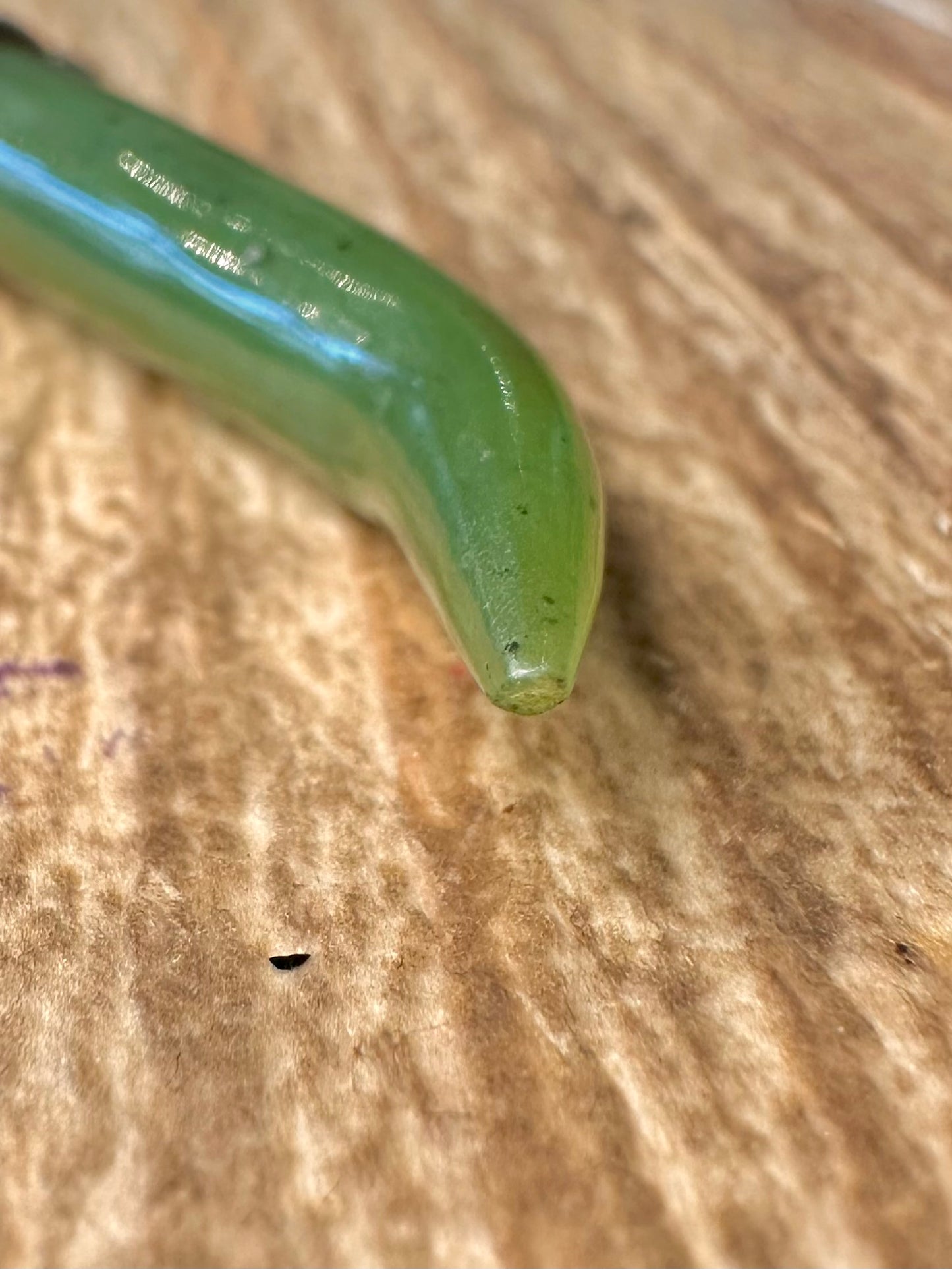 Vintage Jade Horn 925 Sterling Silver Pendant