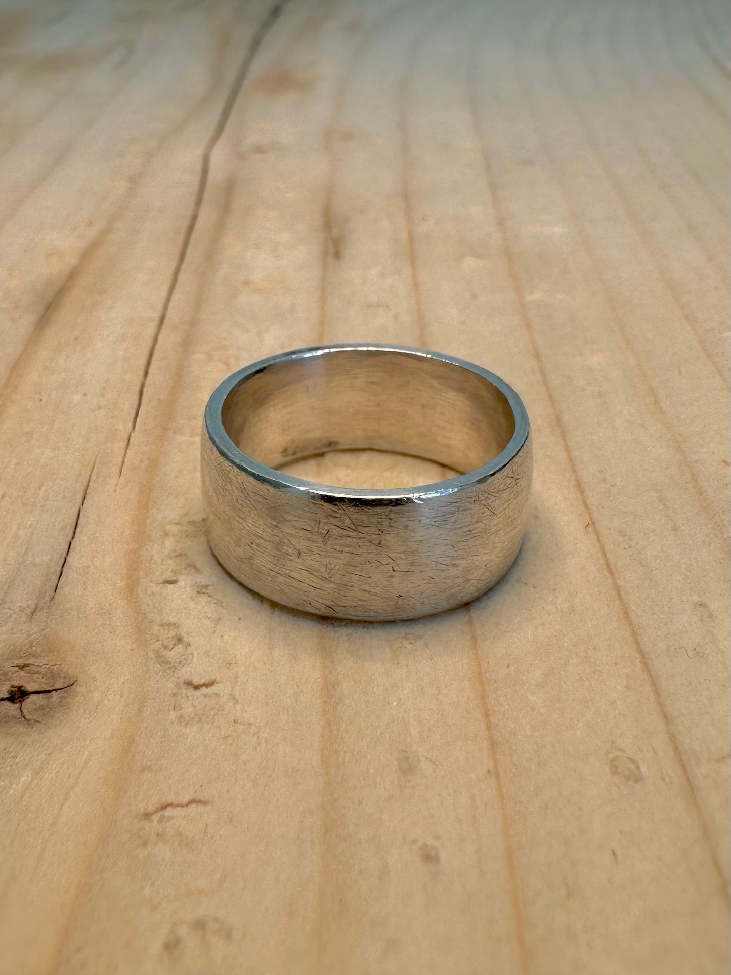 Wide Band 925 Sterling Silver Size M1/2 Ring