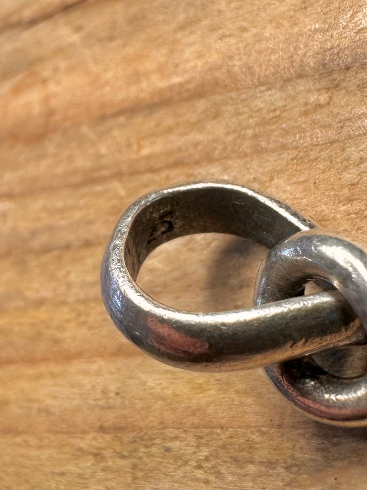Vintage lange Malachit-Spirale 925 Sterling Silber Anhänger