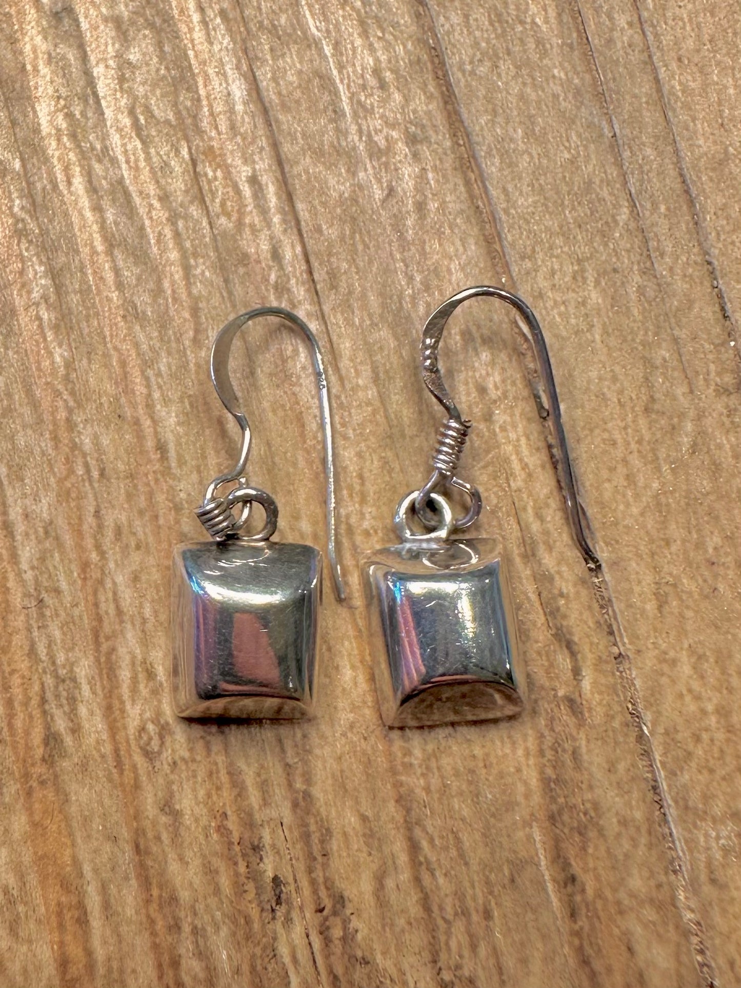 Moderne quadratische Ohrhänger aus 925 Sterling Silber
