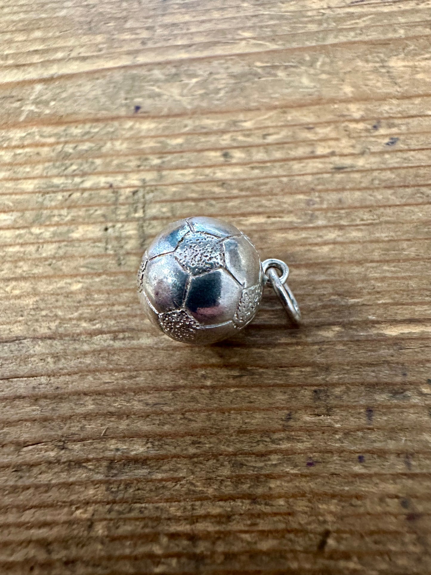 Vintage Football Silver Charm Pendant