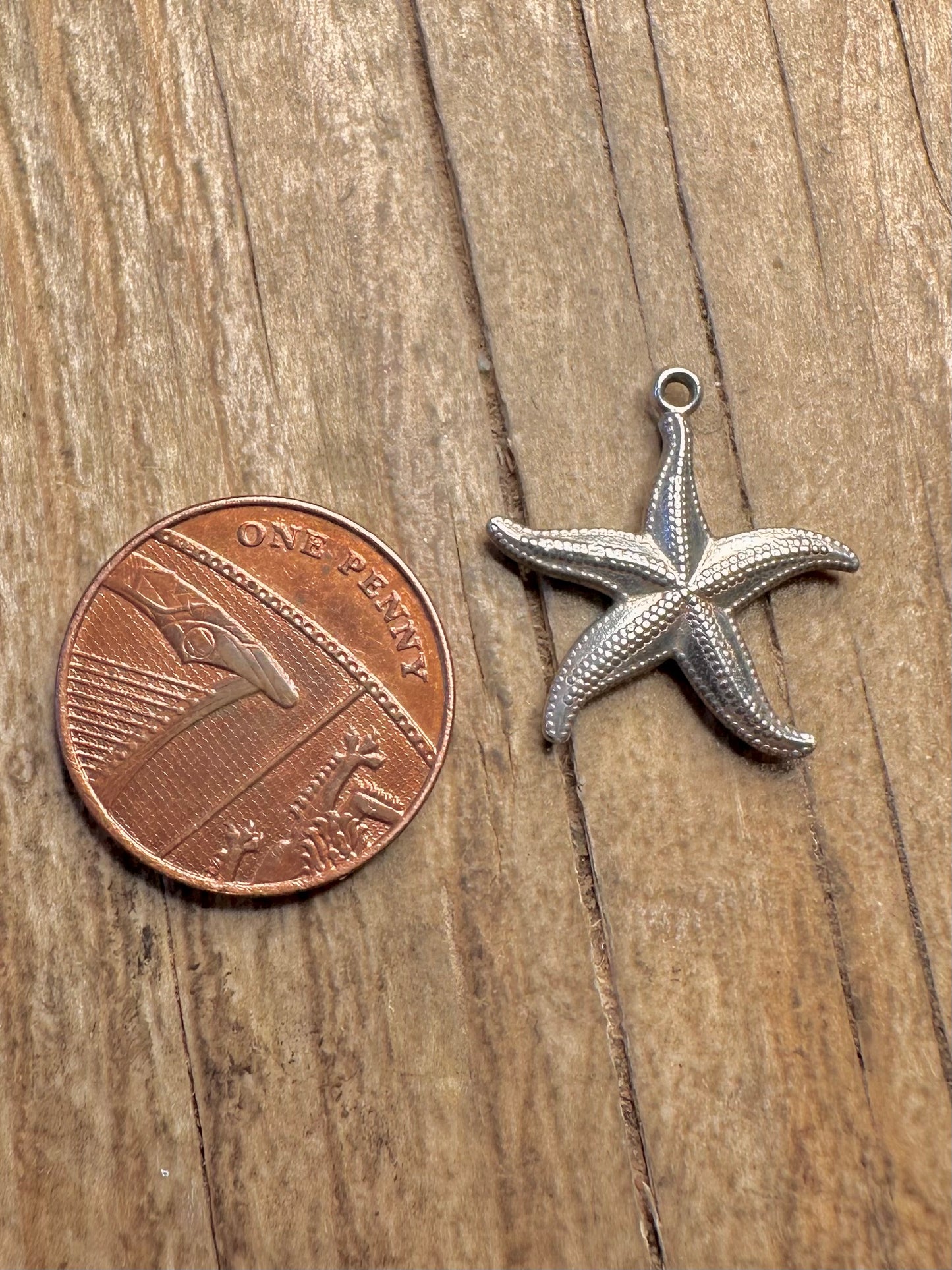 Vintage Starfish 925 Sterling Silver Charm Pendant