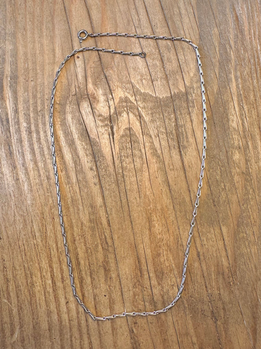 Hayseed Link 925 Sterling Silver 19 inch Necklace