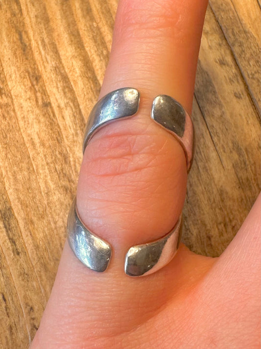 Arthritis Open Splint 925 Sterling Silver Size i1/2 Ring