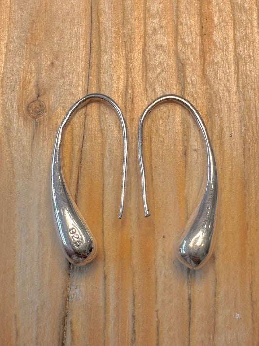 Modern Teardrop 925 Sterling Silver Earrings