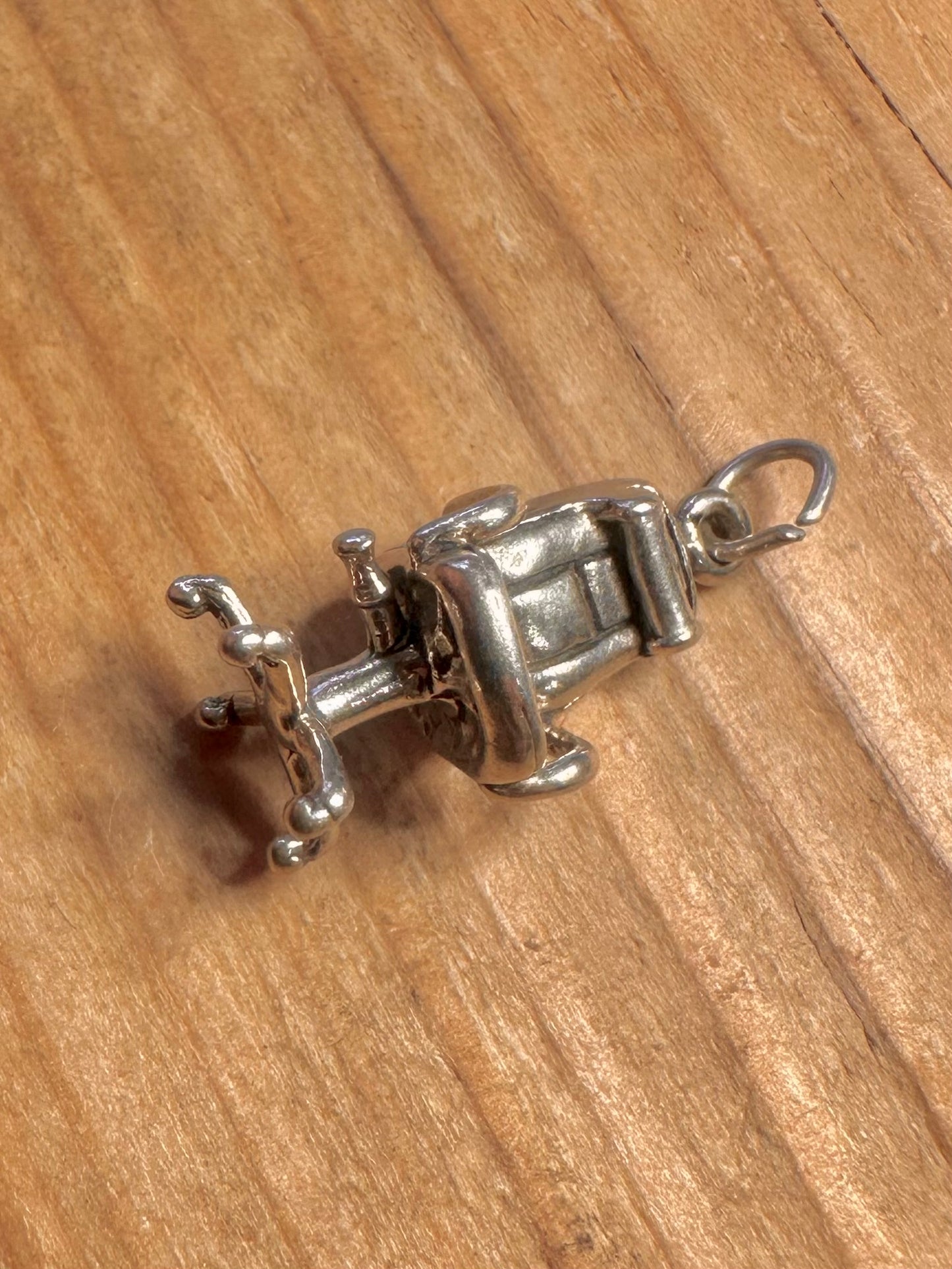 Vintage Desk Chair 925 Sterling Silver Charm Pendant