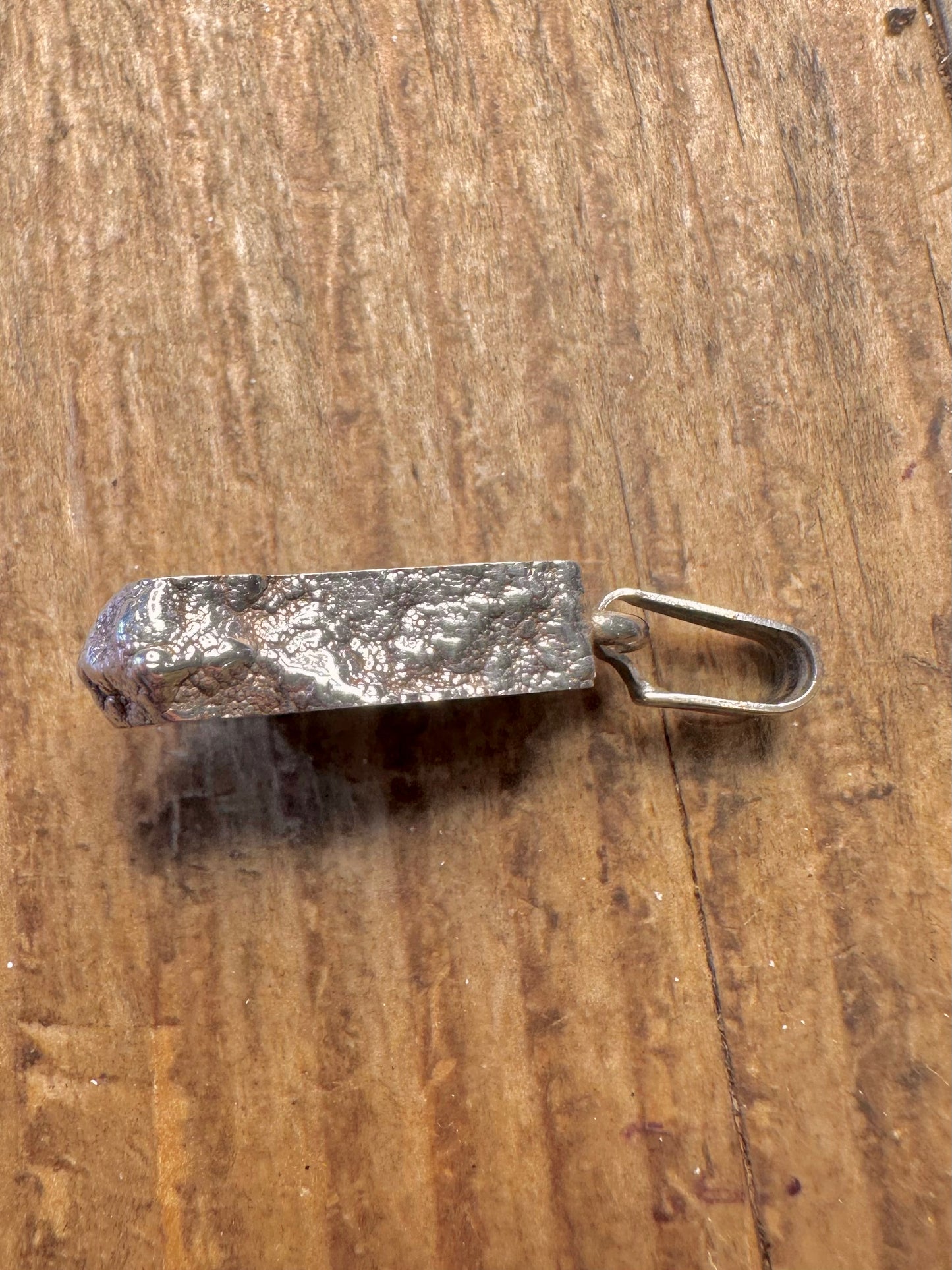 Modernist Abstract Lapis 925 Sterling Silver Pendant