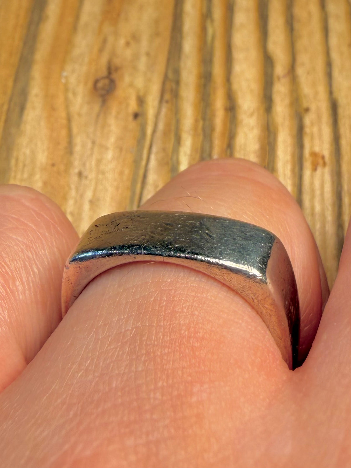 Square Band 925 Sterling Silver Size R1/2 Ring