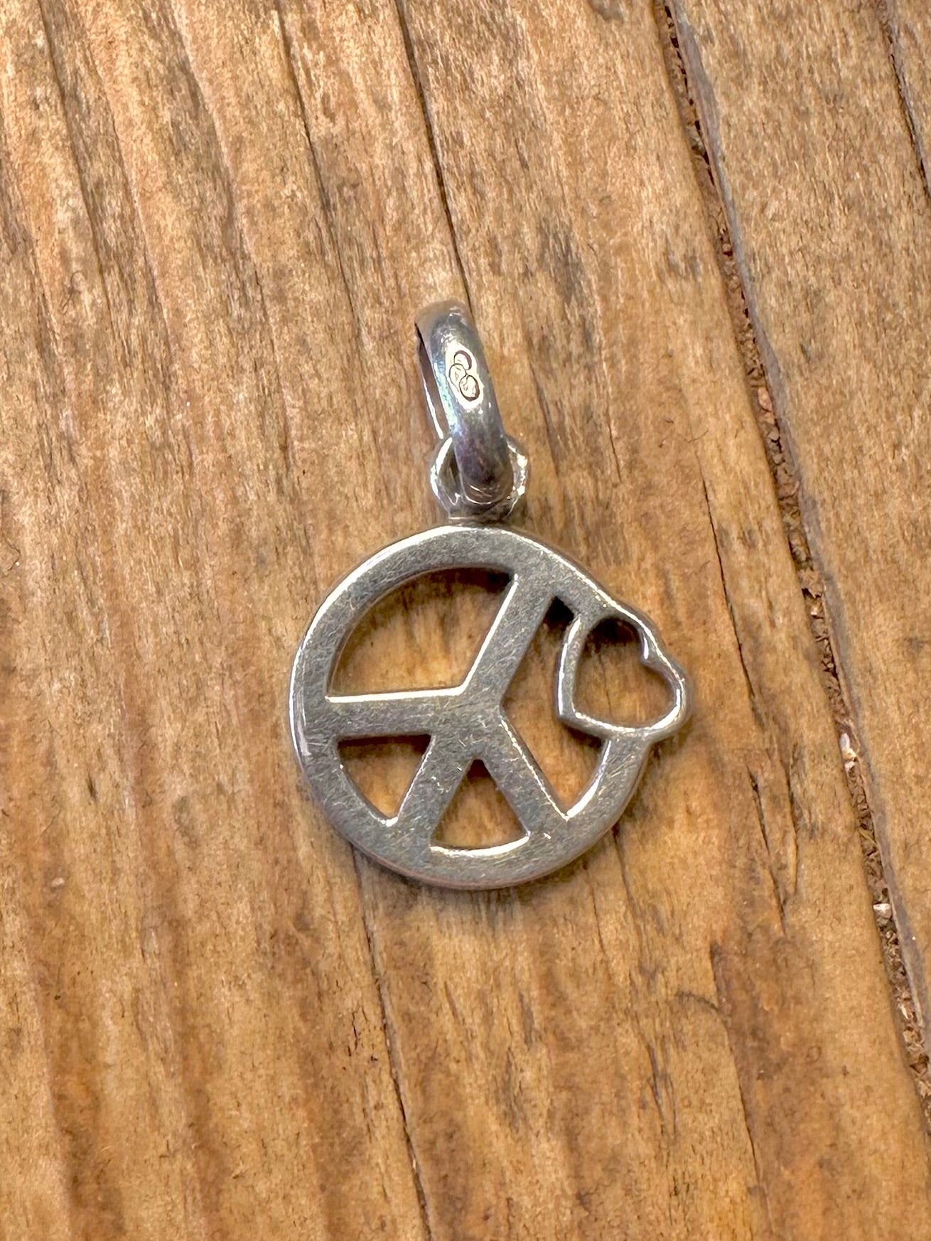 Links of London CND Peace Heart 925 Sterling Silver Pendant