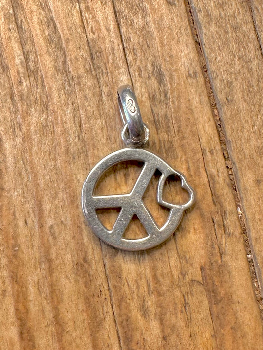 Links of London CND Peace Heart 925 Sterling Silber Anhänger
