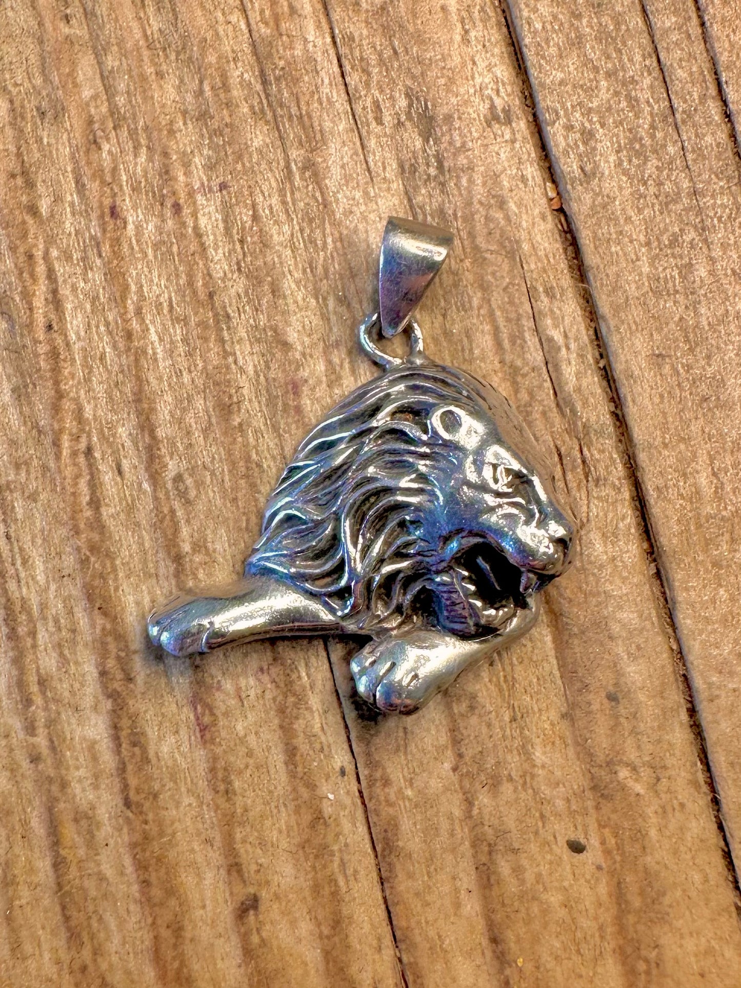 Lion Head 925 Sterling Silver Pendant