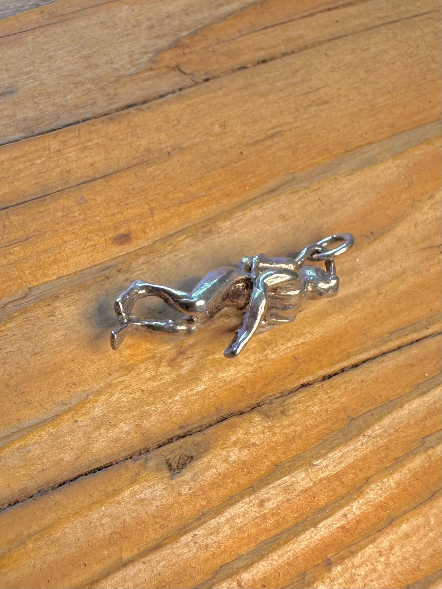 Scuba Diver 925 Sterling Silver Charm Pendant
