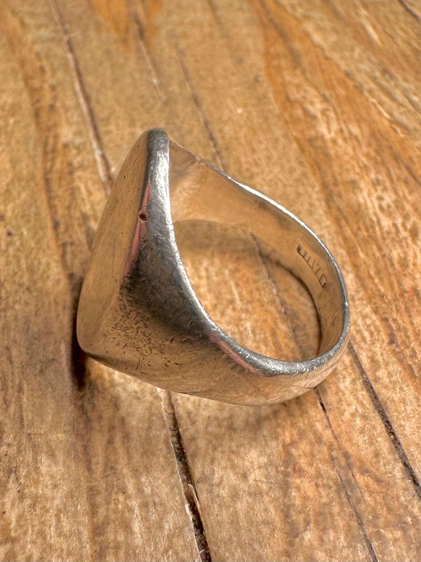 Vintage Signet 925 Sterling Silver Size Q Ring