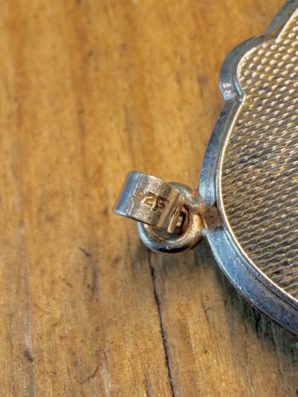 Unique Shaped Rose Embossed Textured Rose Floral Locket 925 Sterling Silver Pendant