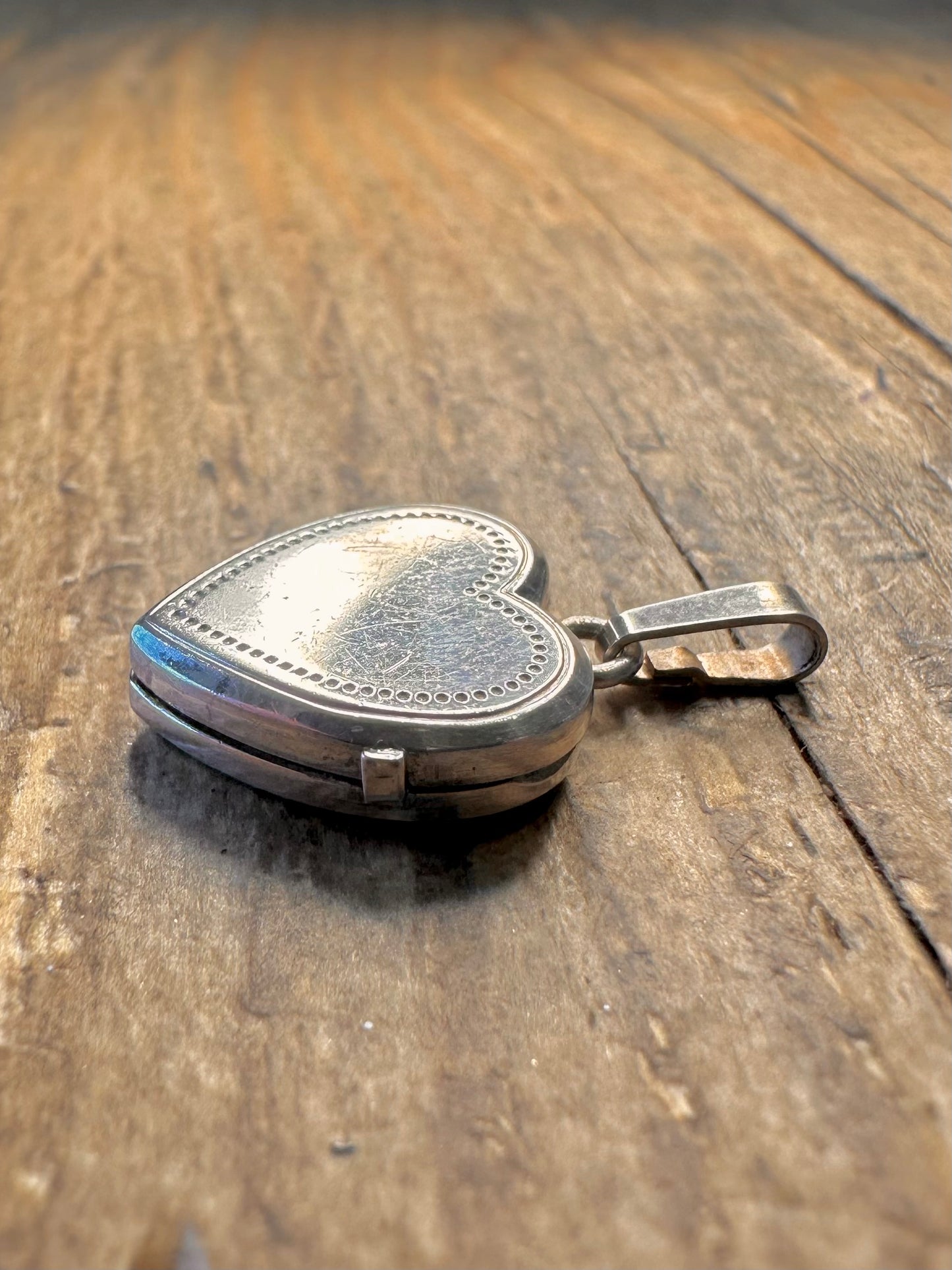 Heart Engraved Locket 925 Sterling Silver Pendant