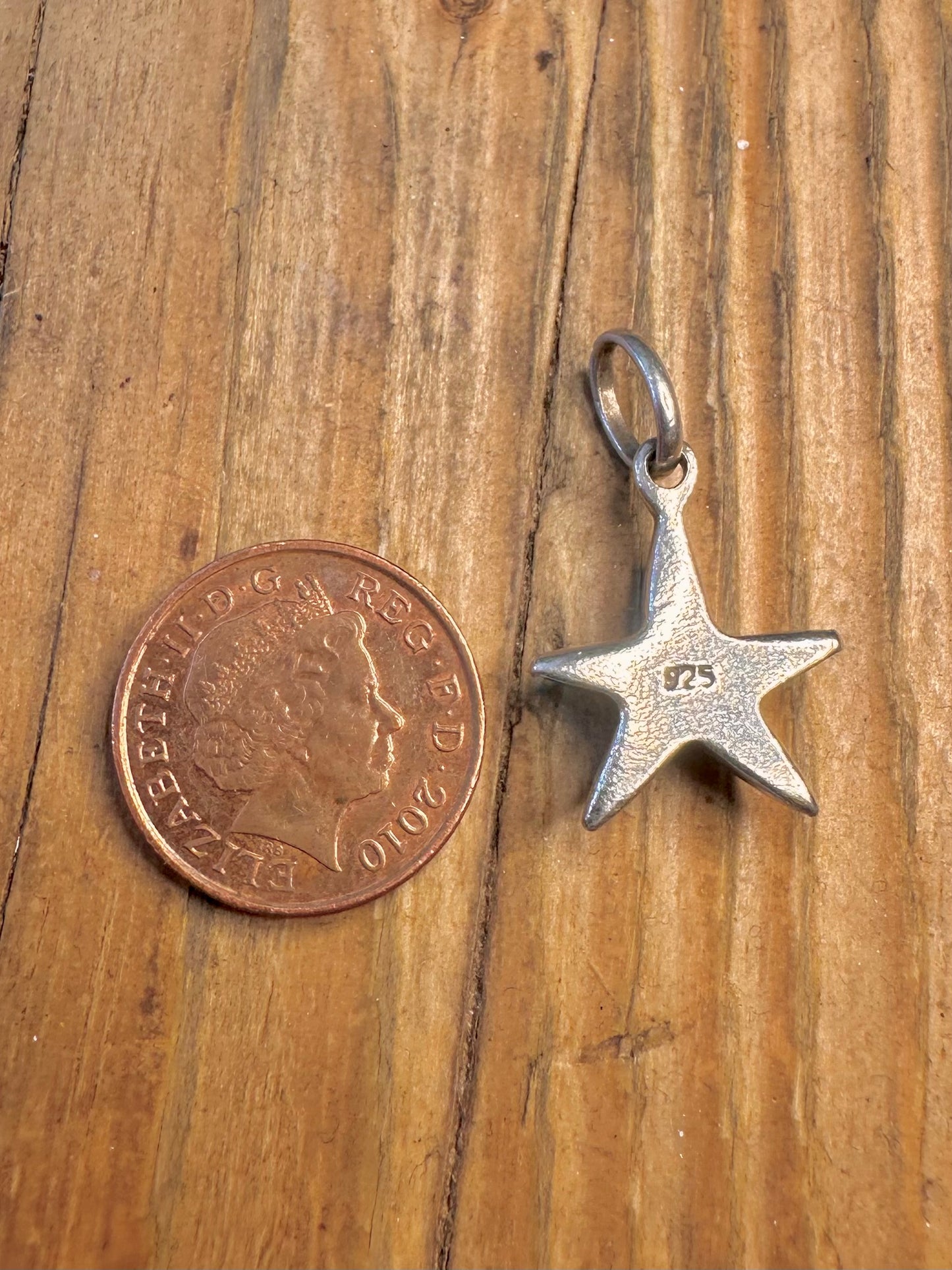 Solid Star 925 Sterling Silver Pendant
