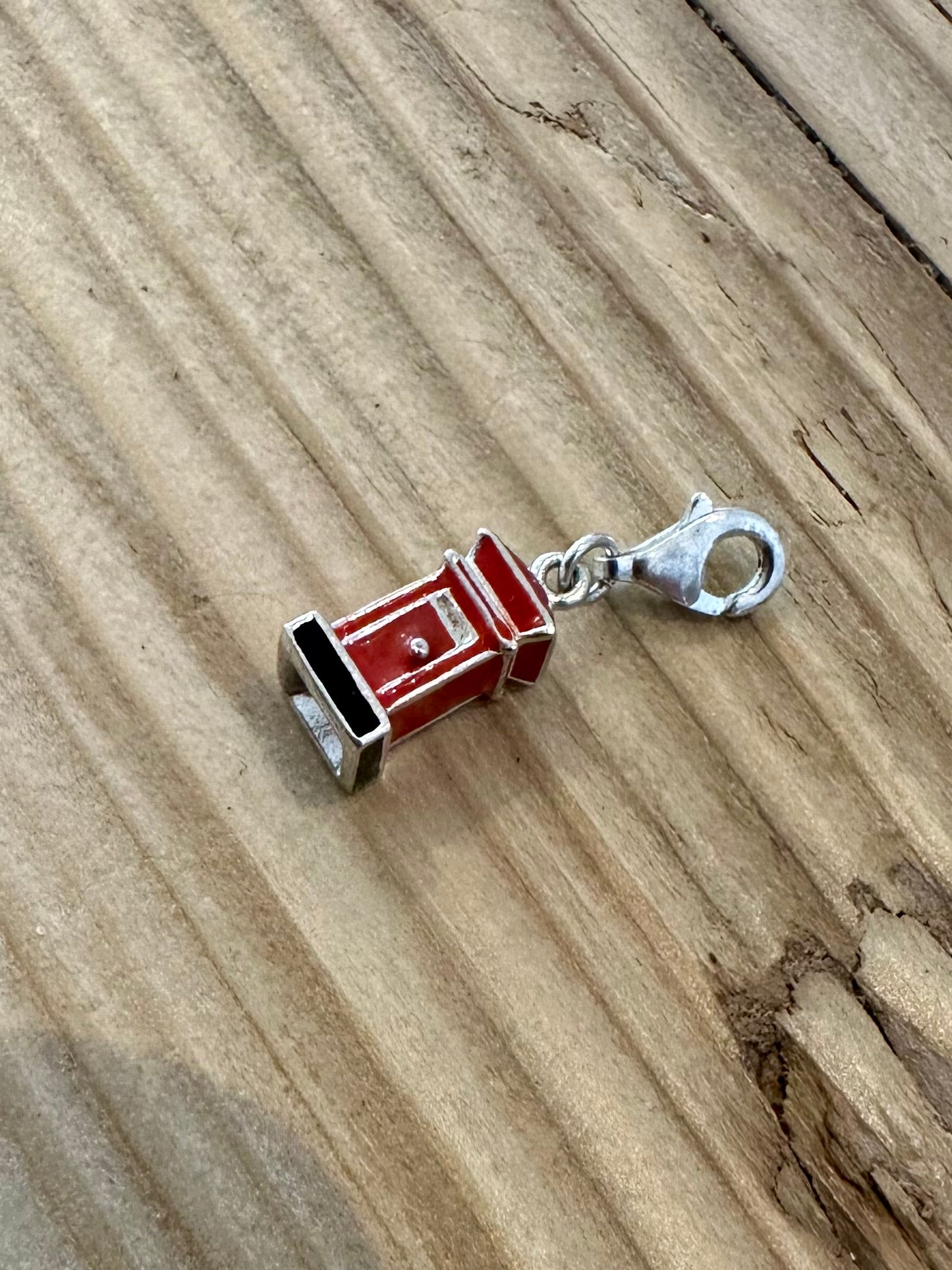 Modern Telephone Box 925 Silver Pendant