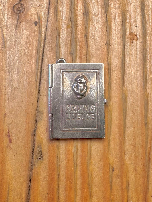 Driving Licence with Papers 925 Sterling Silver Charm Pendant