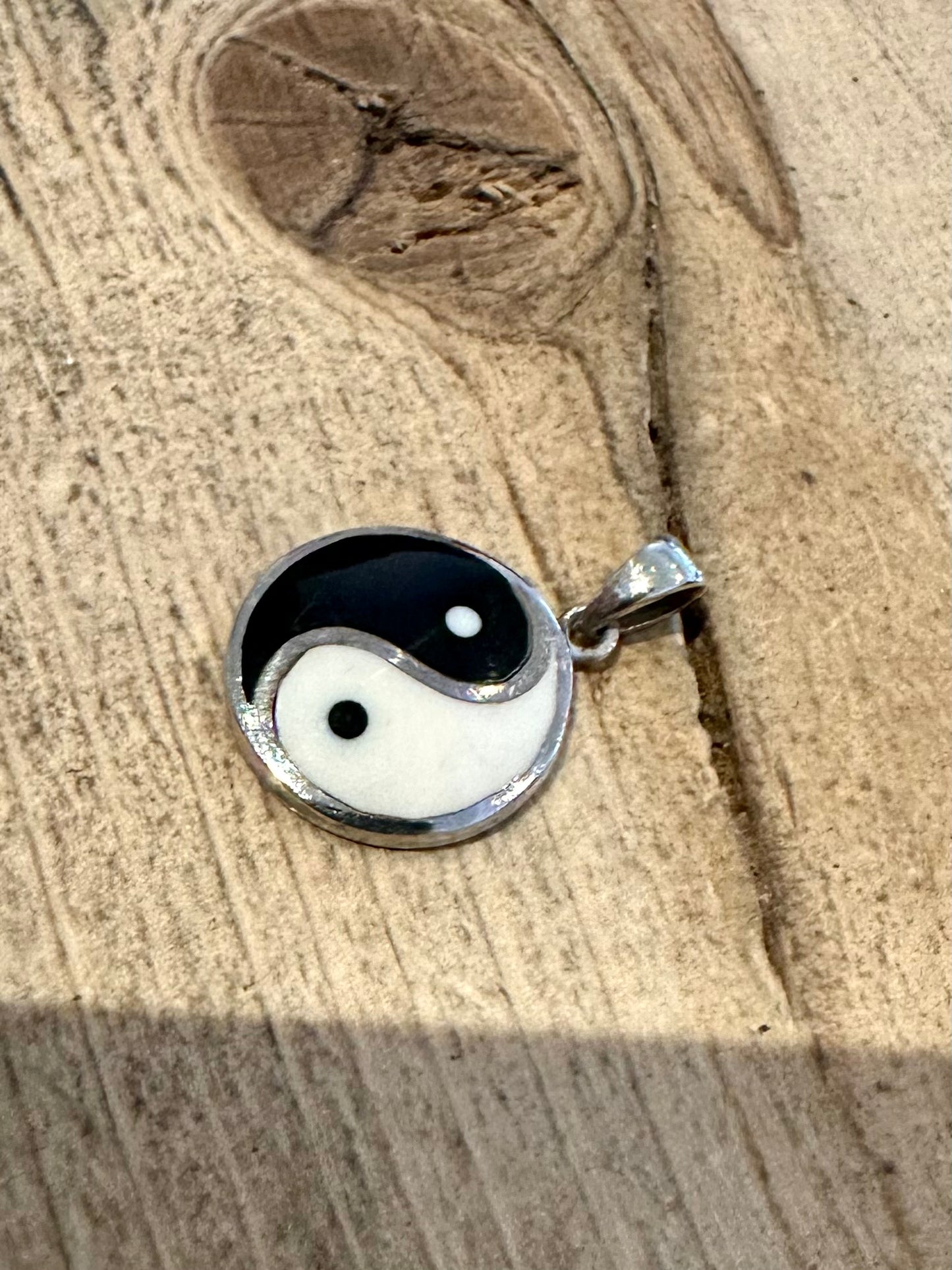 Vintage Ying and Yang 925 Silver Pendant