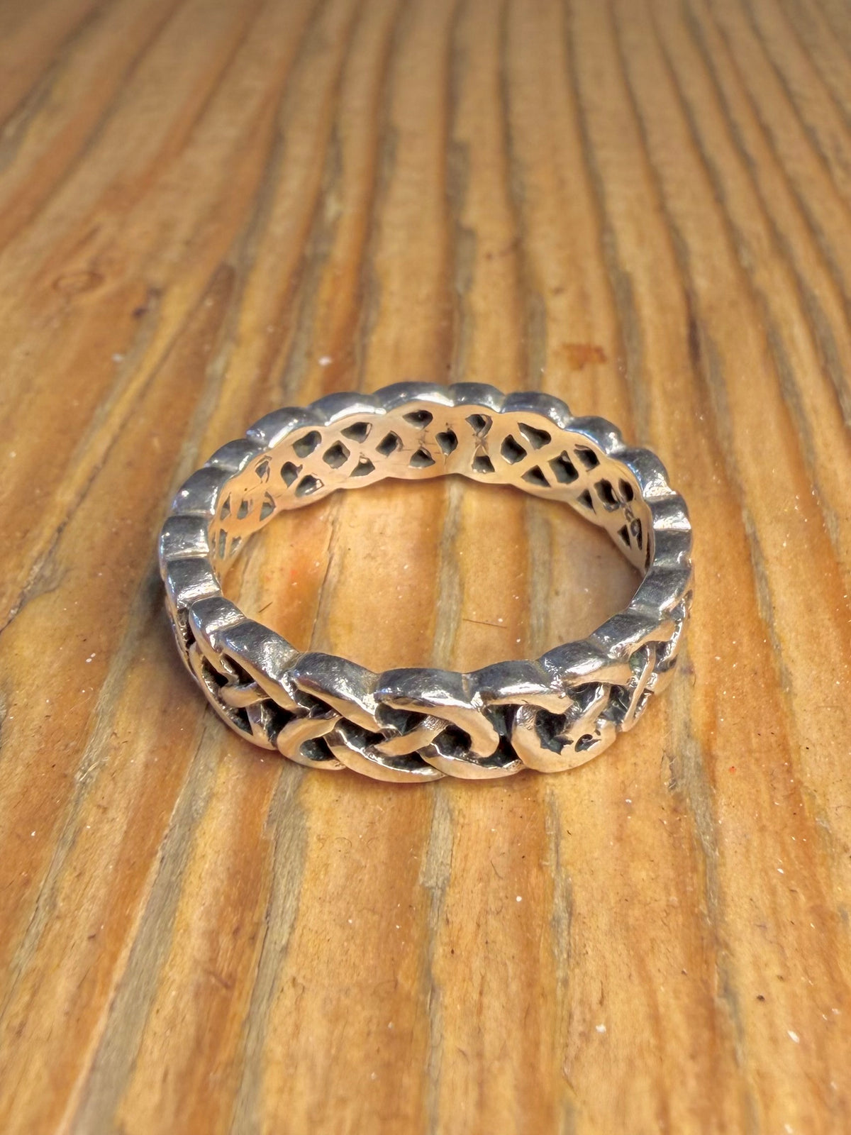Celtic Band 925 Sterling Silver Size T1/2 Ring
