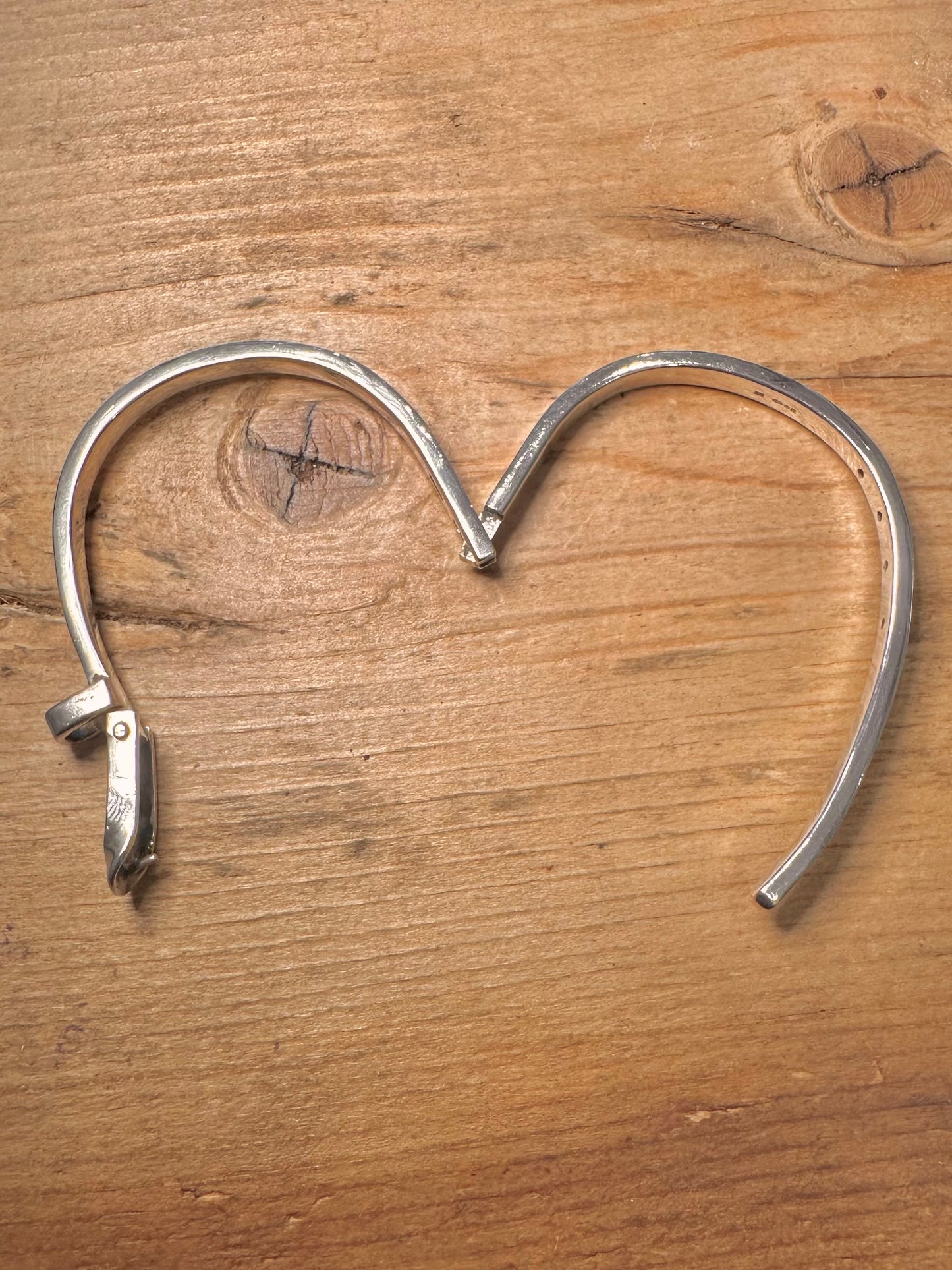 Vintage 1998 Buckle Clasp 925 Silver Bangle