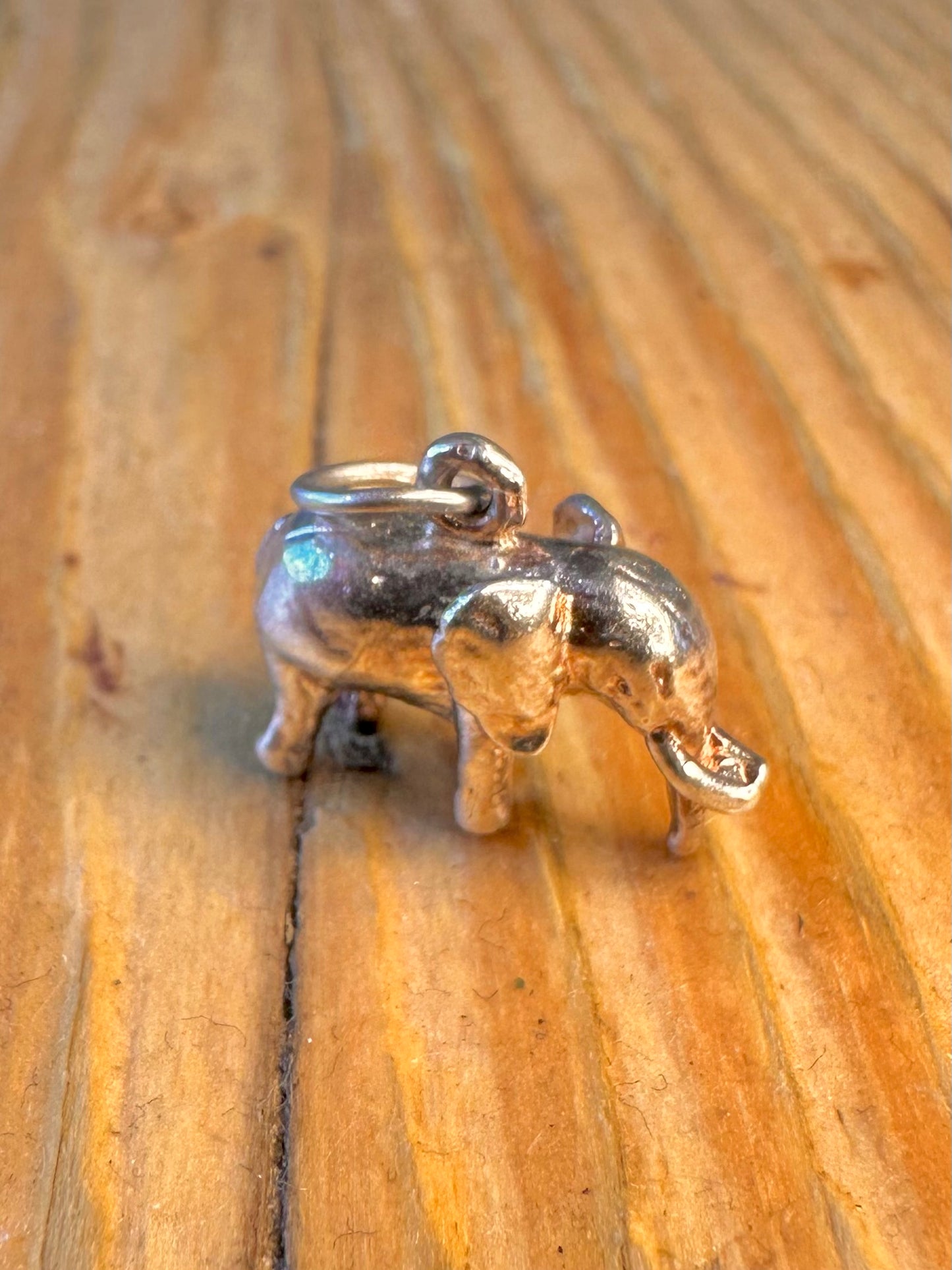 Elephant Solid 925 Sterling Silver Charm Pendant