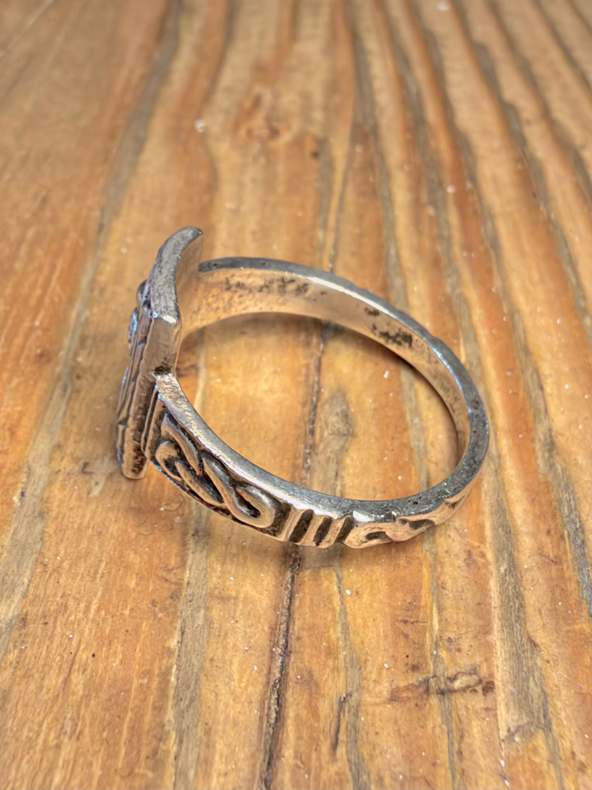 Thistle Scottish Signet 925 Sterling Silver Size V Ring