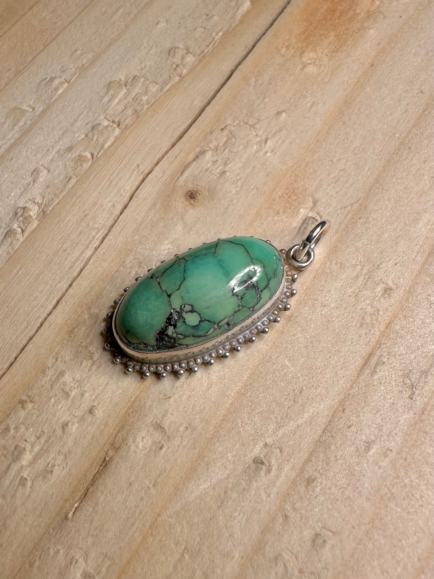 Turquoise Oval 925 Sterling Silver Pendant