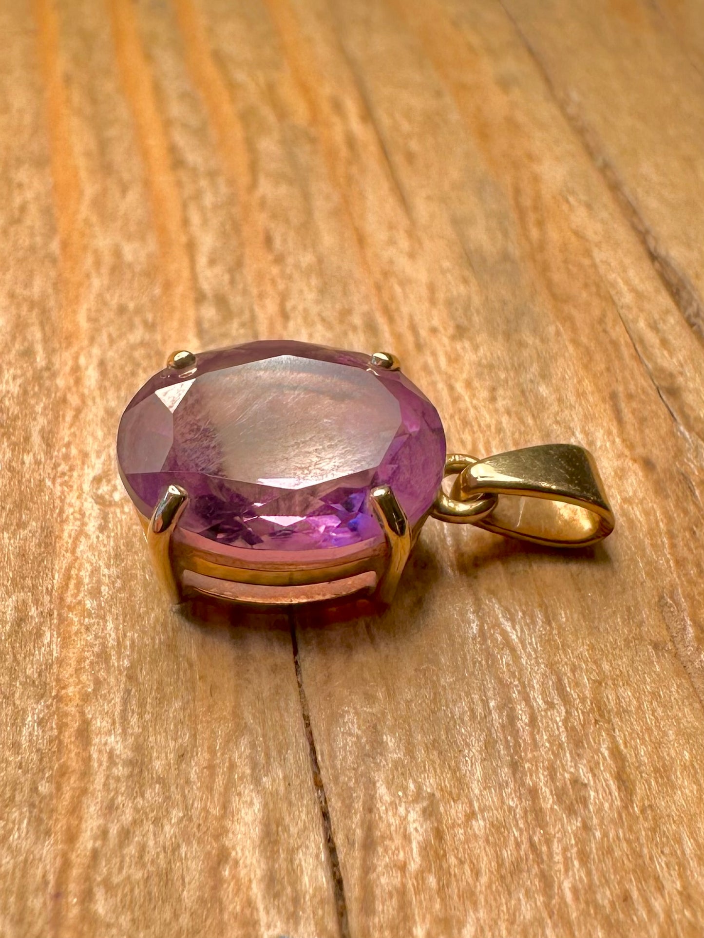 Vintage 9ct Gold Amethyst Pendant