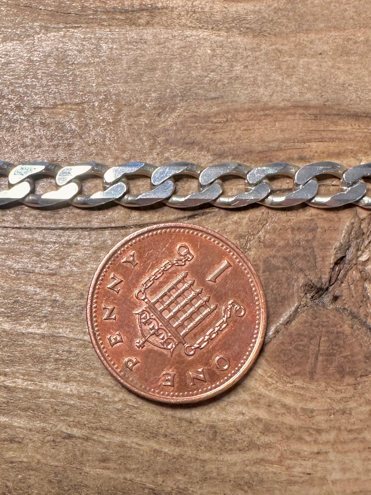 Vintage Curb Chain 925 Silver 19.8 inch Necklace