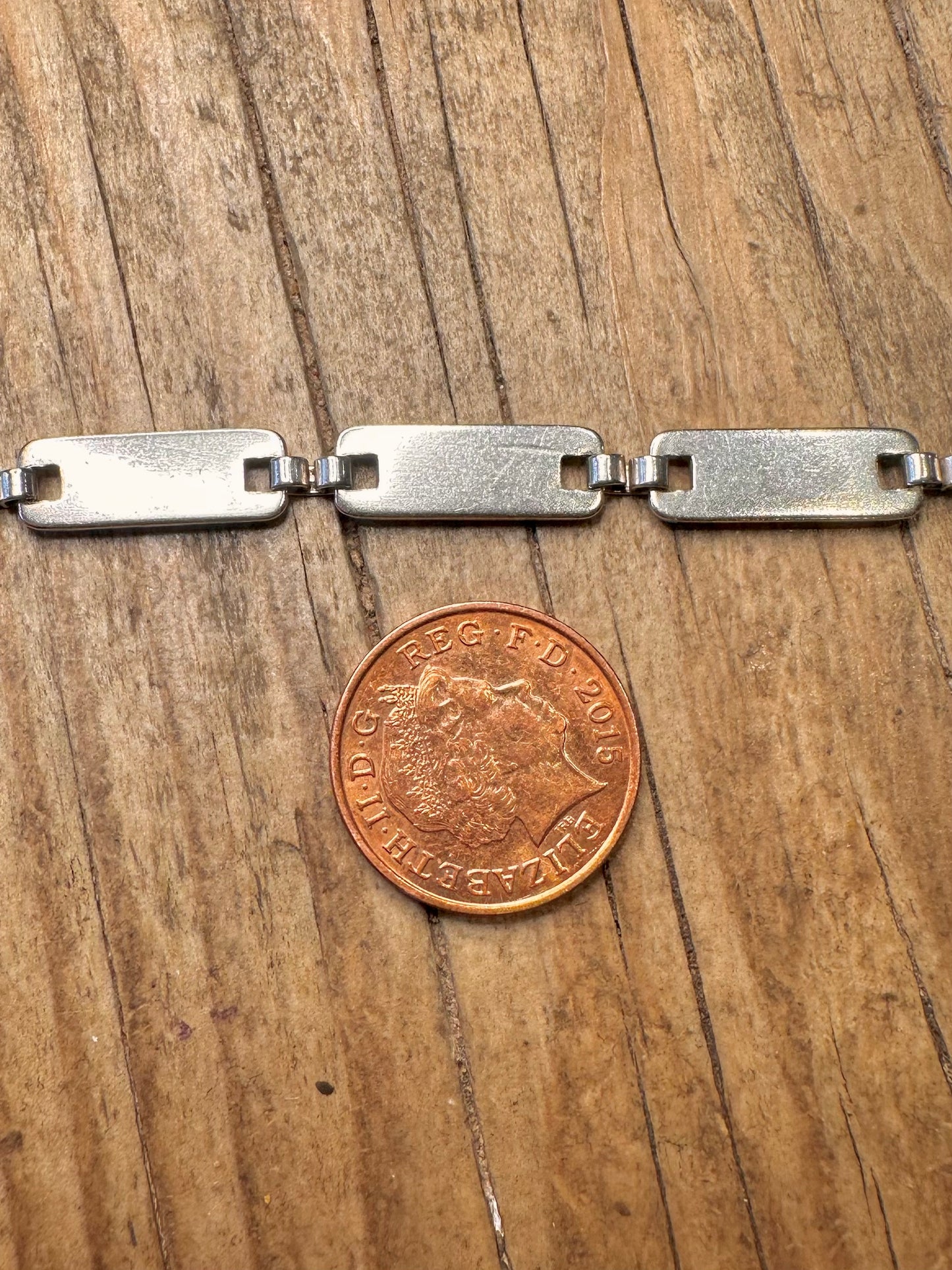 Bar Link Maker NB London 925er Sterlingsilber 19 cm Armband
