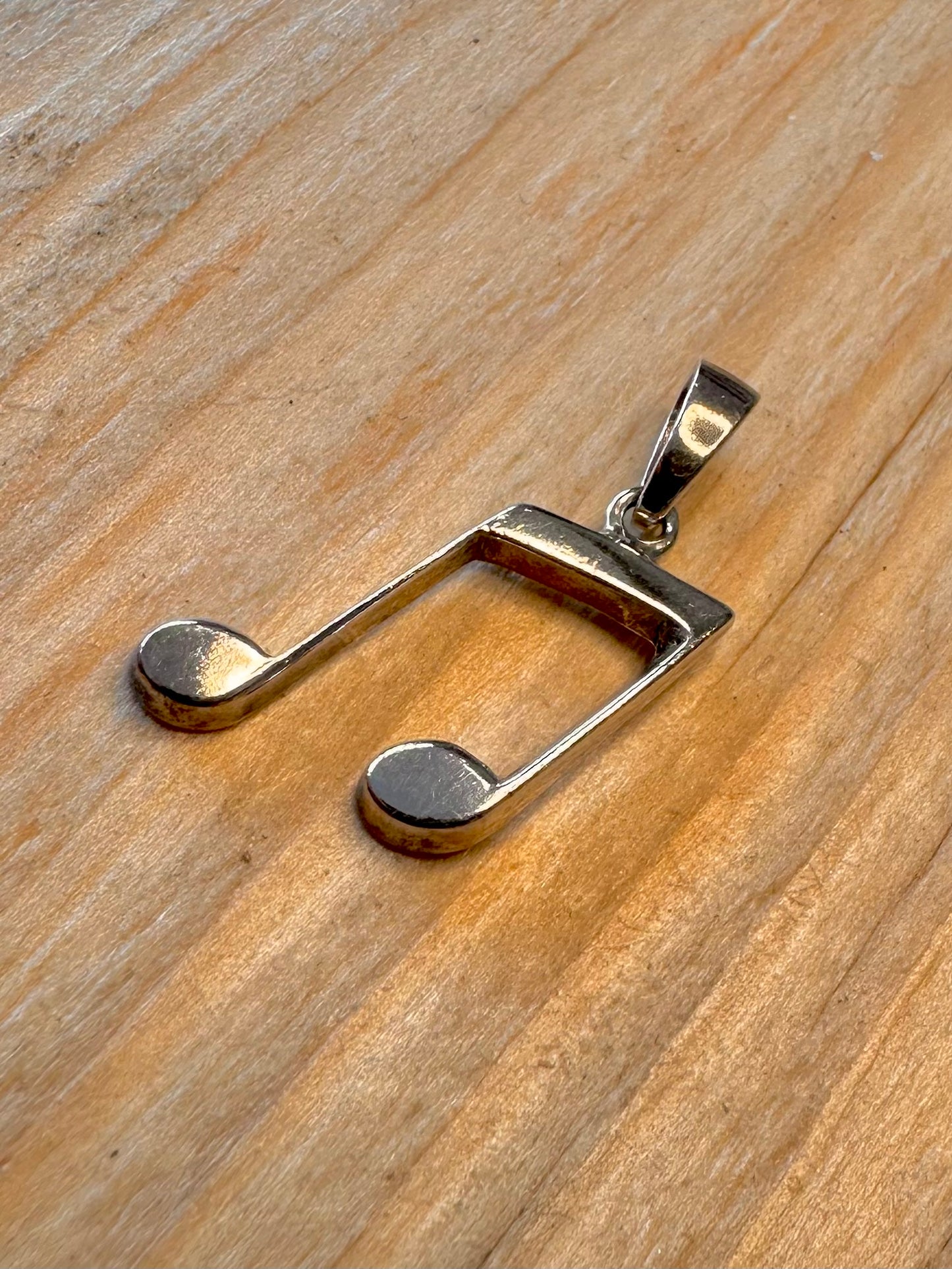 Vintage Music Note 925 Silver Pendant