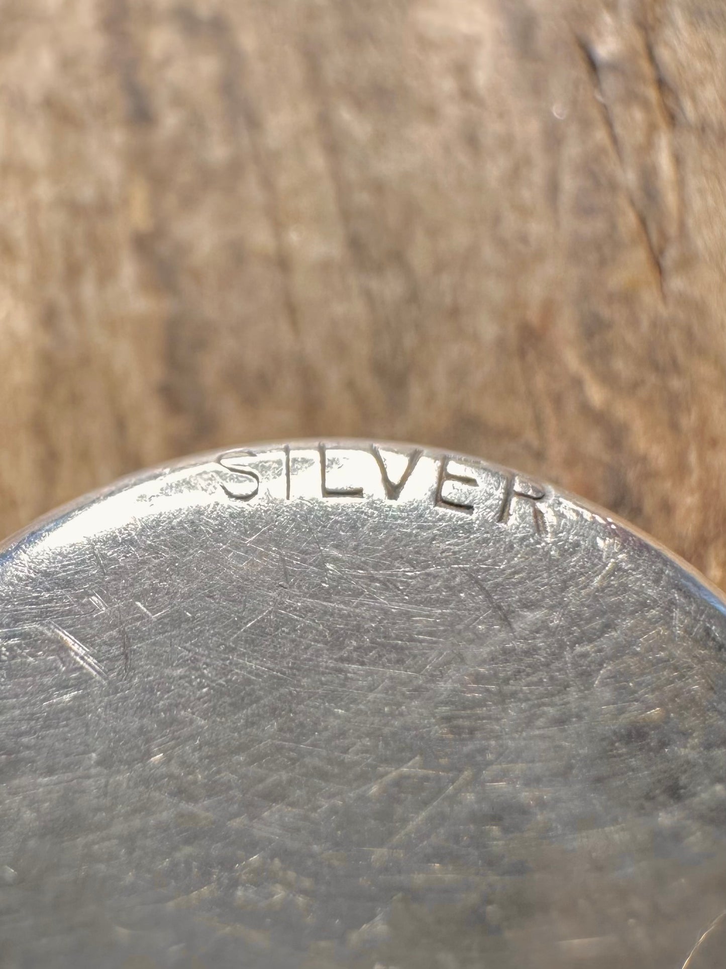 Gravierter Kreis-Medaillon 925 Sterling Silber Anhänger