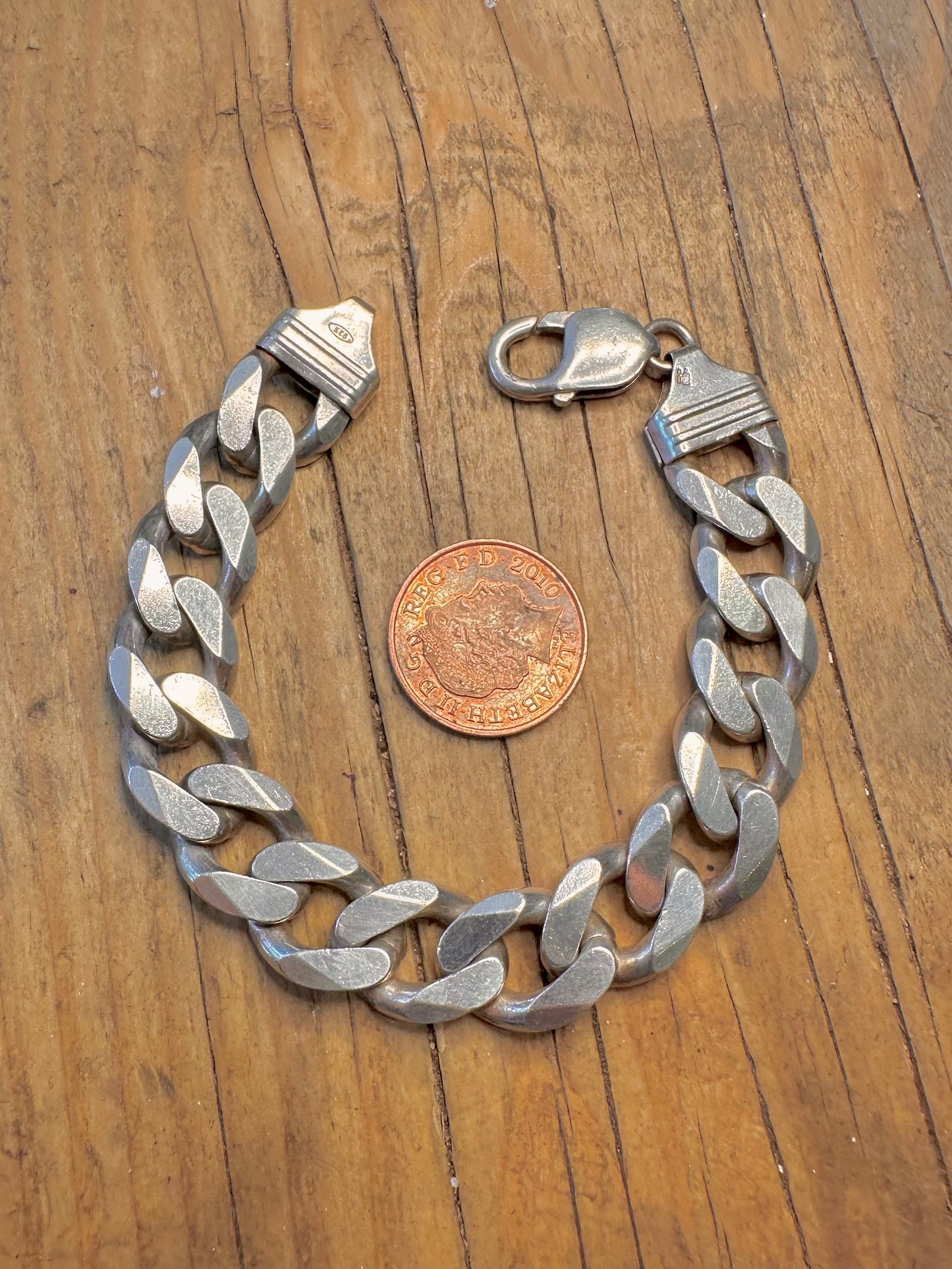 Heavy Curb Chain 925 Sterling Silver 7.5 inch Bracelet