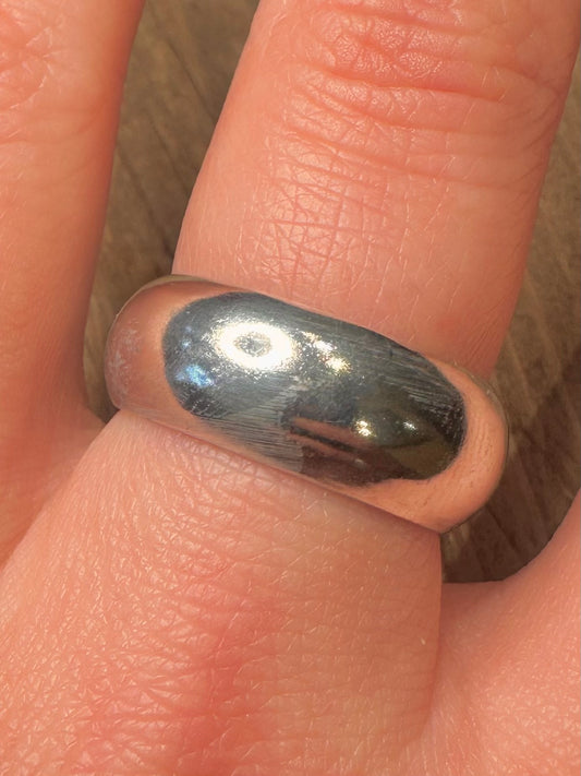 Vintage Chunky Band 925 Sterling Silver Size V Ring