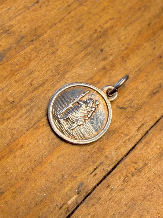 Small St Christopher 925 Sterling Silver Pendant