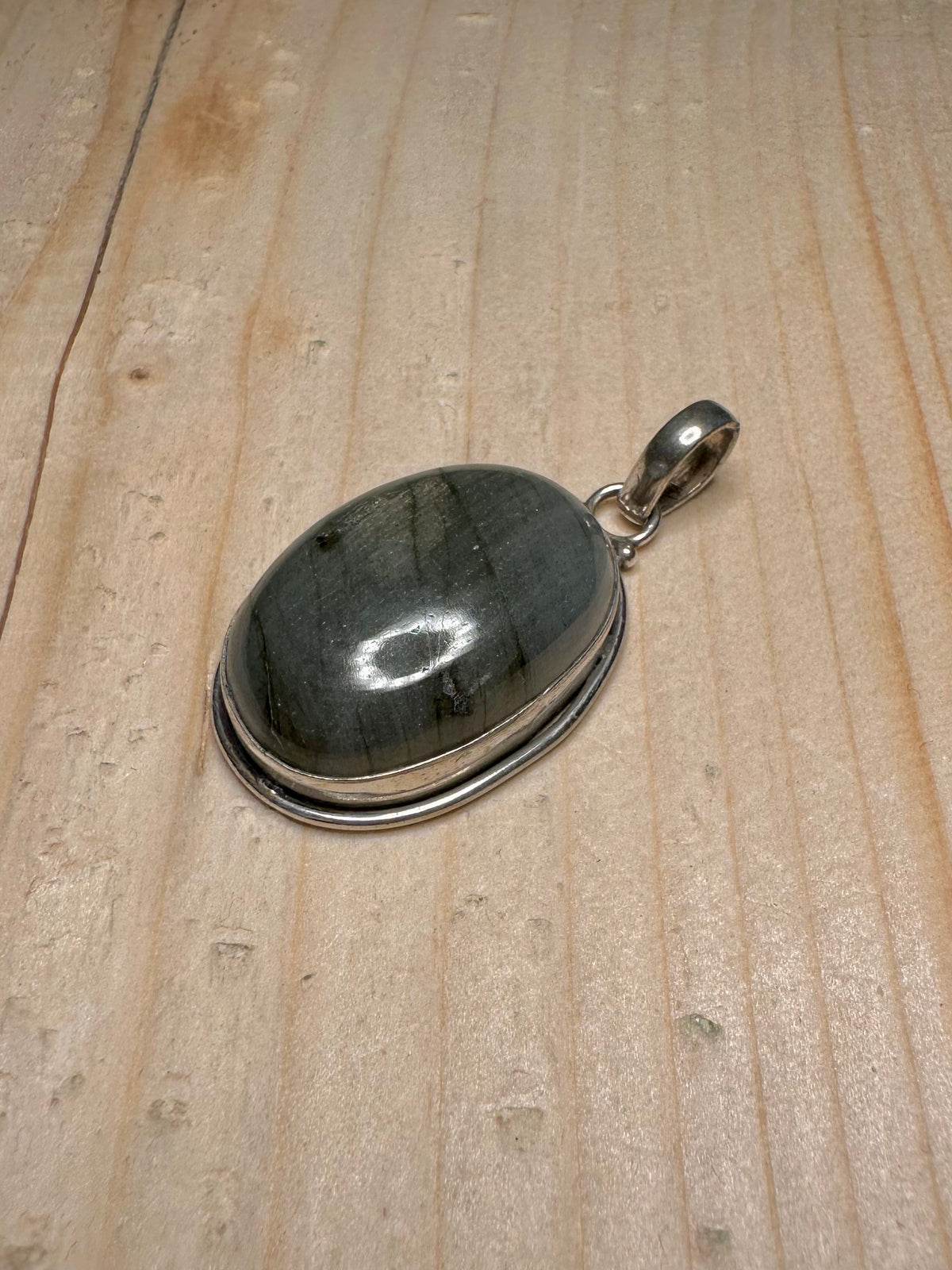 Labradorite Chunky Statement 925 Sterling Silver Pendant