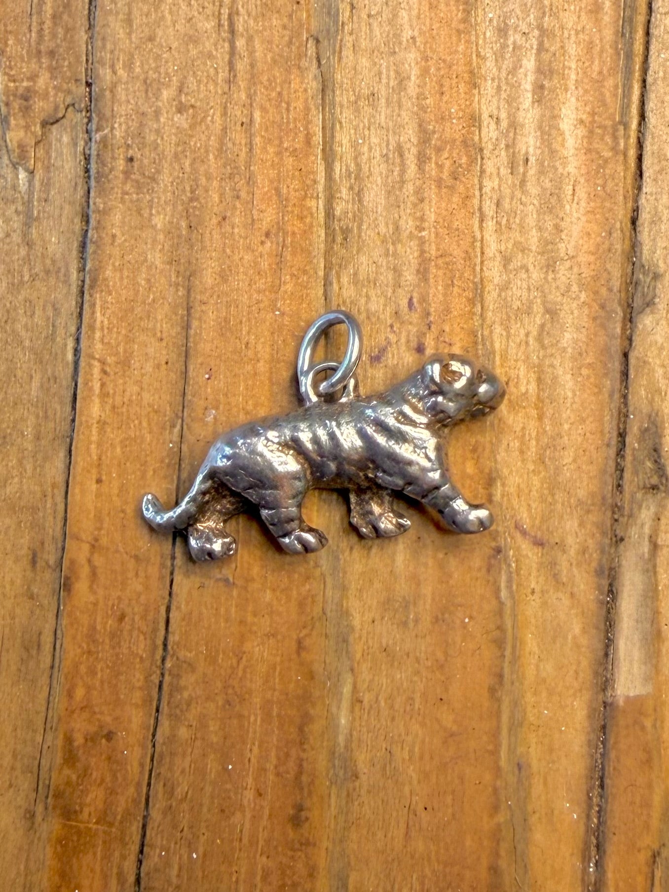 Tiger Charm 925 Sterling Silver Pendant