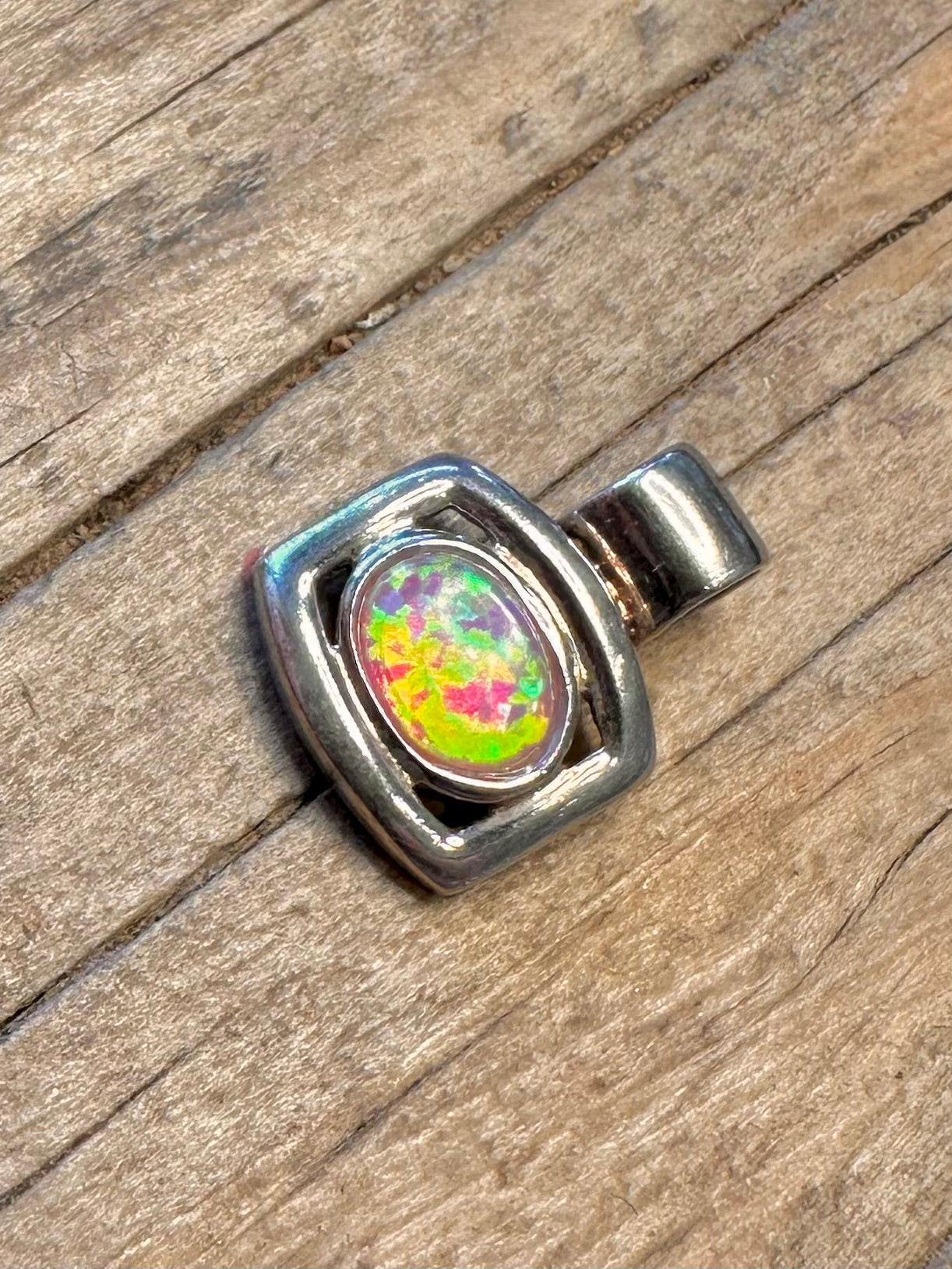 Modern Opal 925 Sterling Silver Pendant