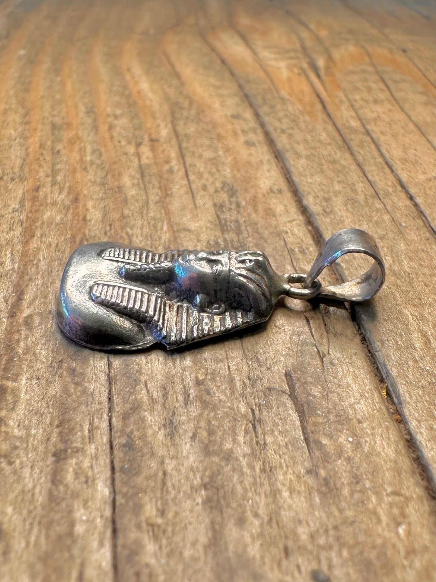 Egyptian King Tut Silver Pendant