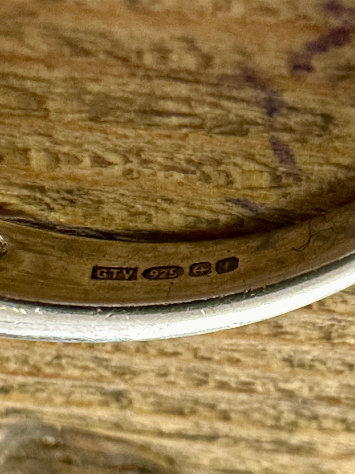 Modern 2005 Labrodorite Ornate 925 Silver Size O Ring