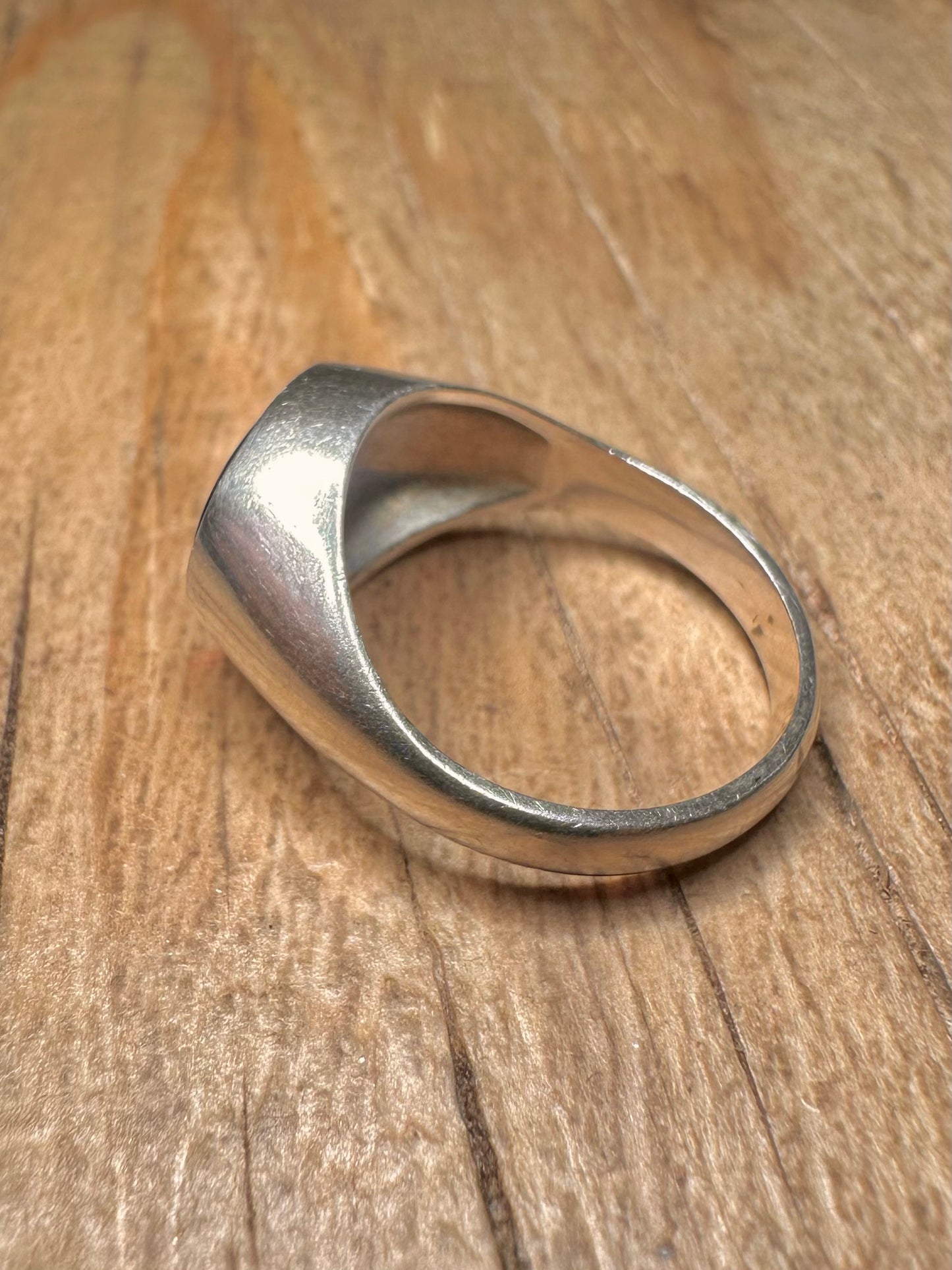 Vintage Dark Blue 925 Sterling Silver Size M Ring