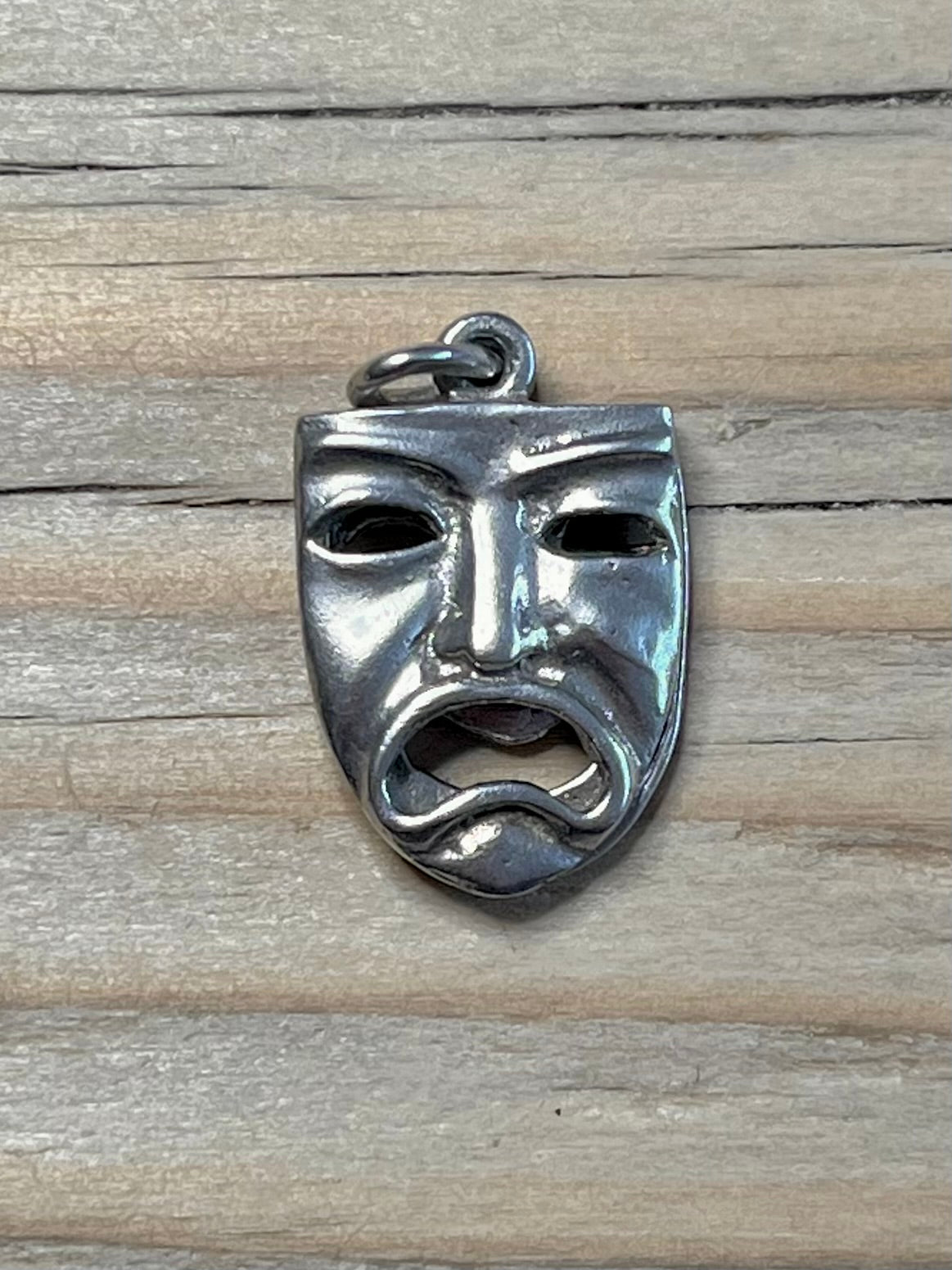 Theatre Mask 925 Sterling Silver Pendant