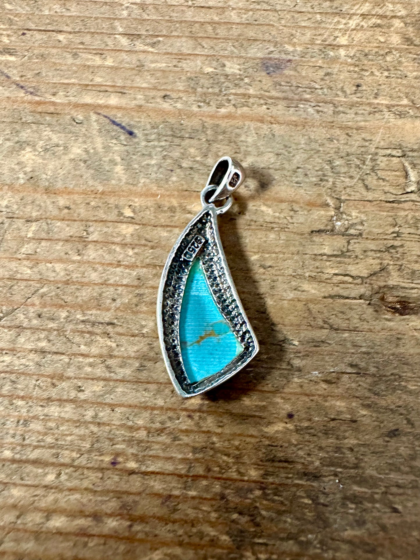 Vintage Turquoise 925 Silver Pendant