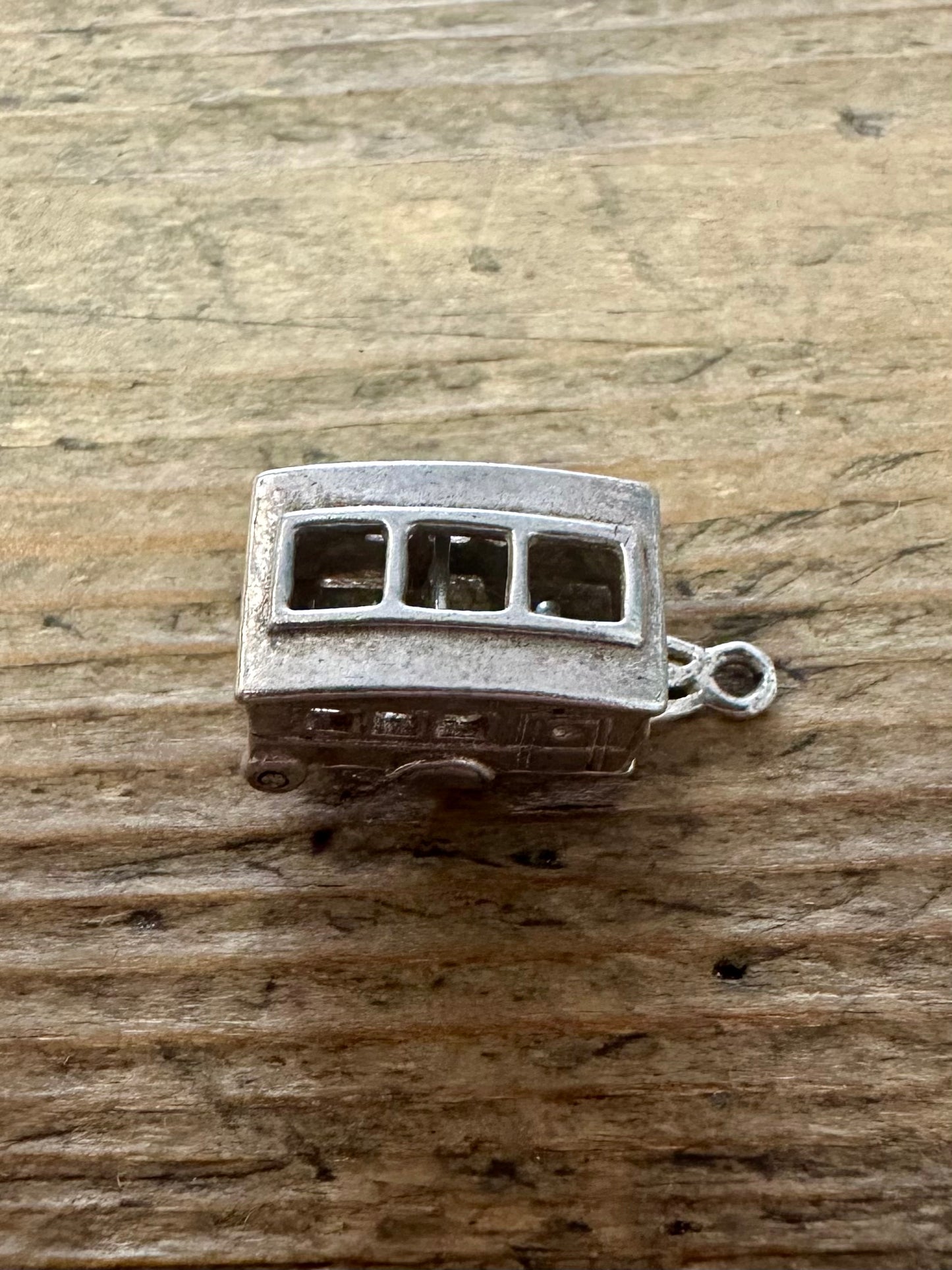 Vintage Articulated Caravan 925 Silver Charm Pendant